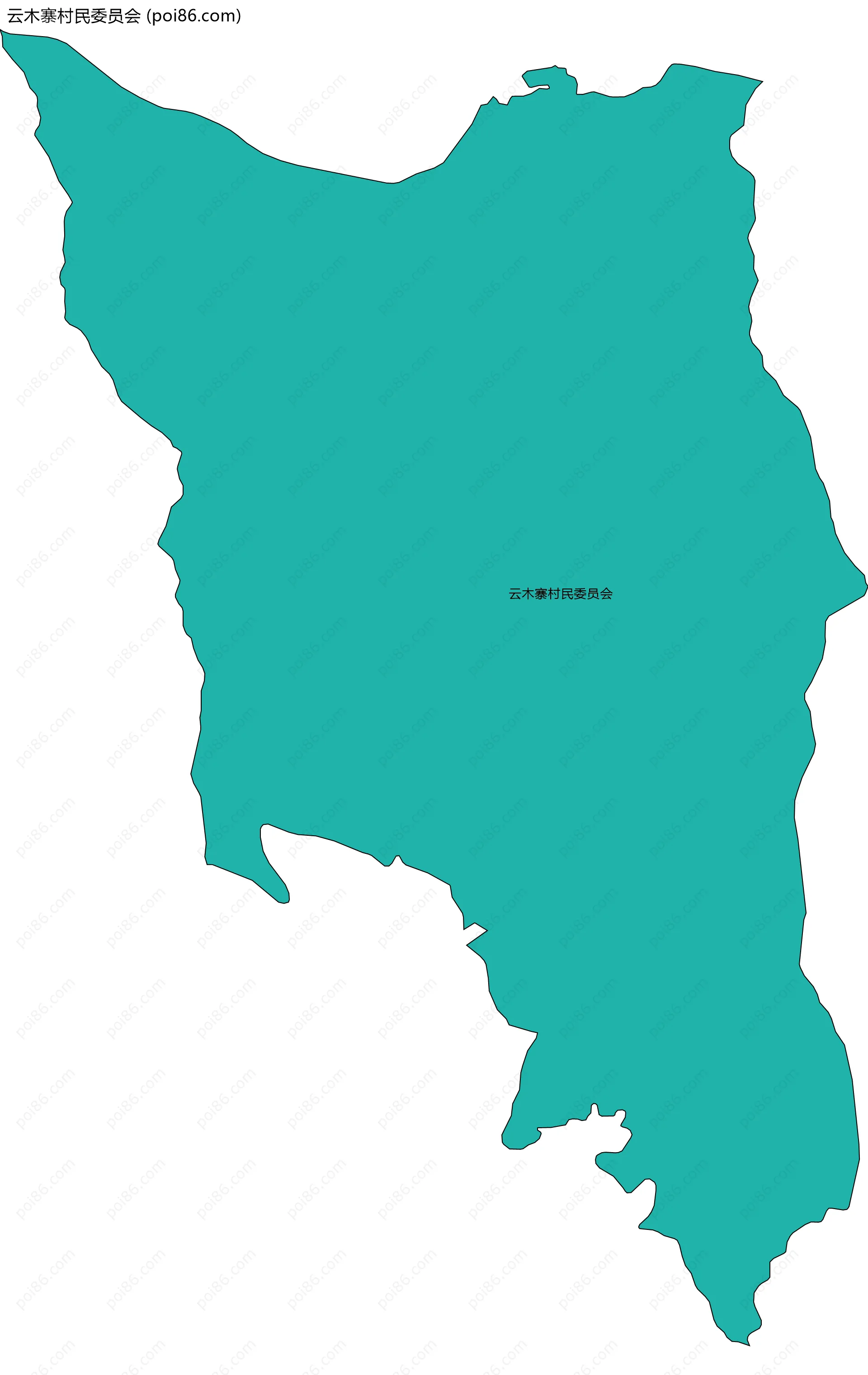 云木寨村民委员会边界地图