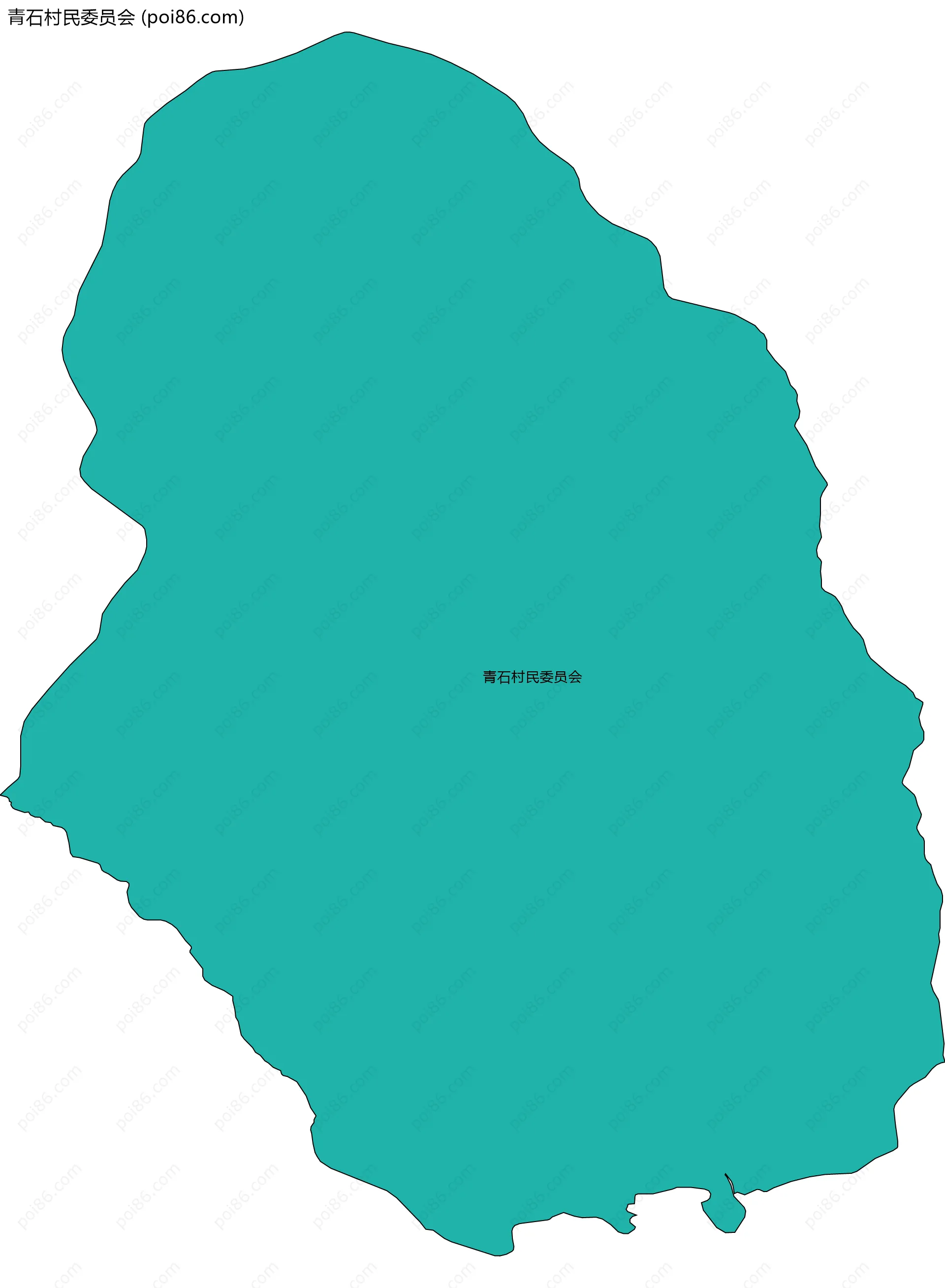 青石村民委员会边界地图