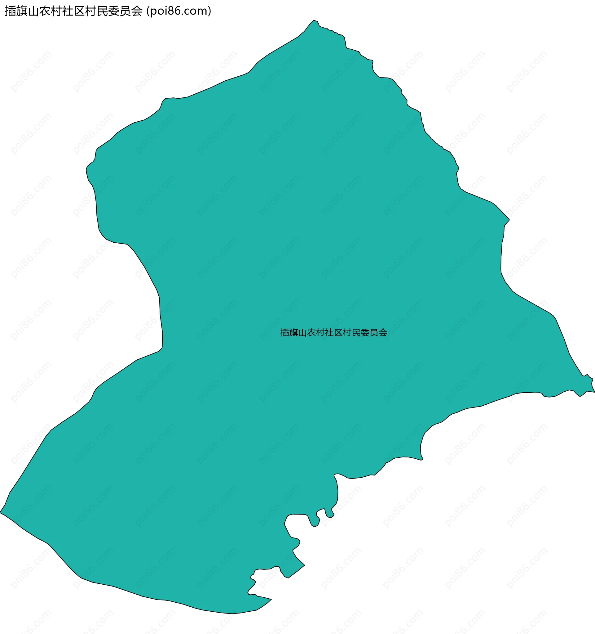 插旗山农村社区村民委员会边界地图