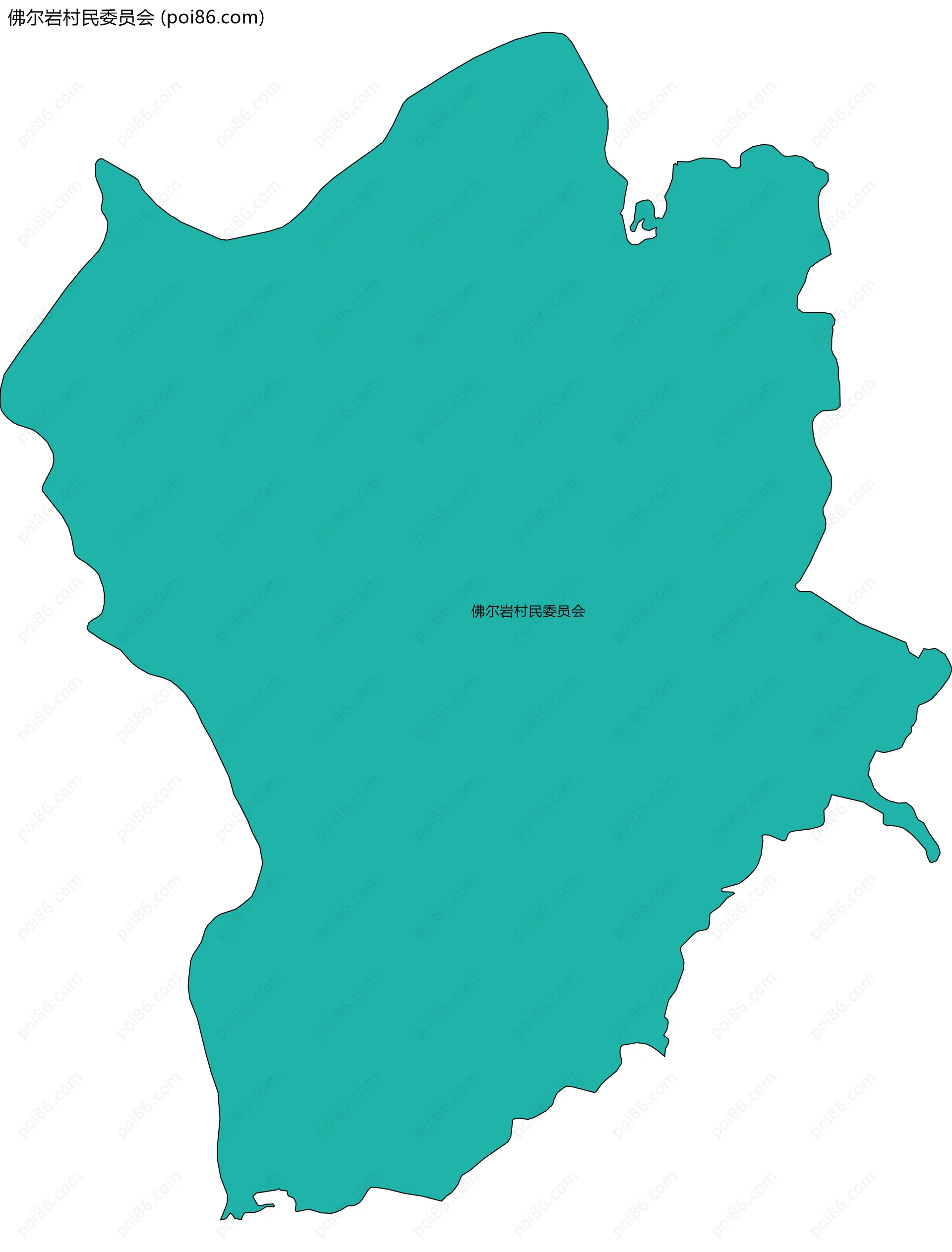 佛尔岩村民委员会边界地图