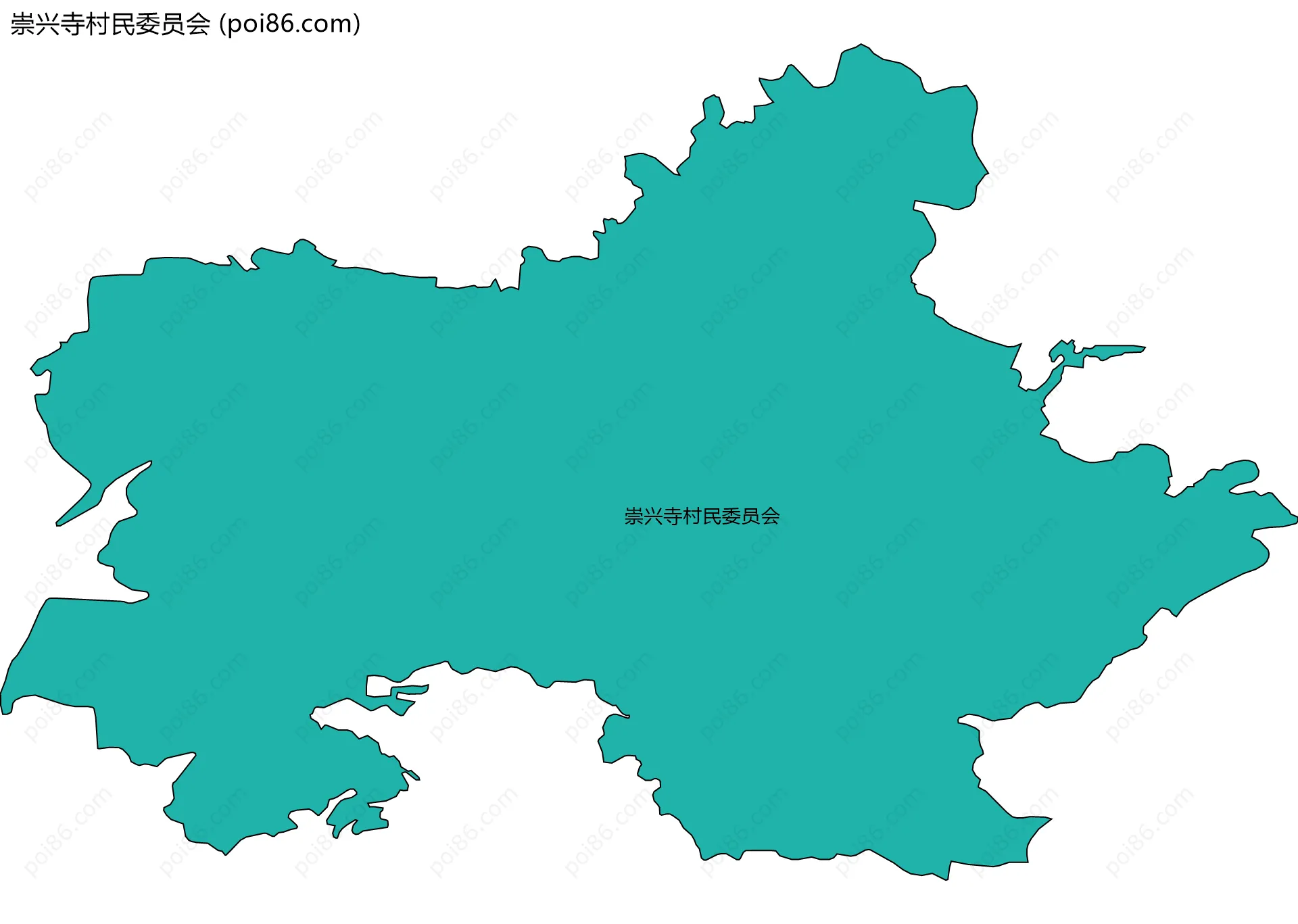 崇兴寺村民委员会边界地图