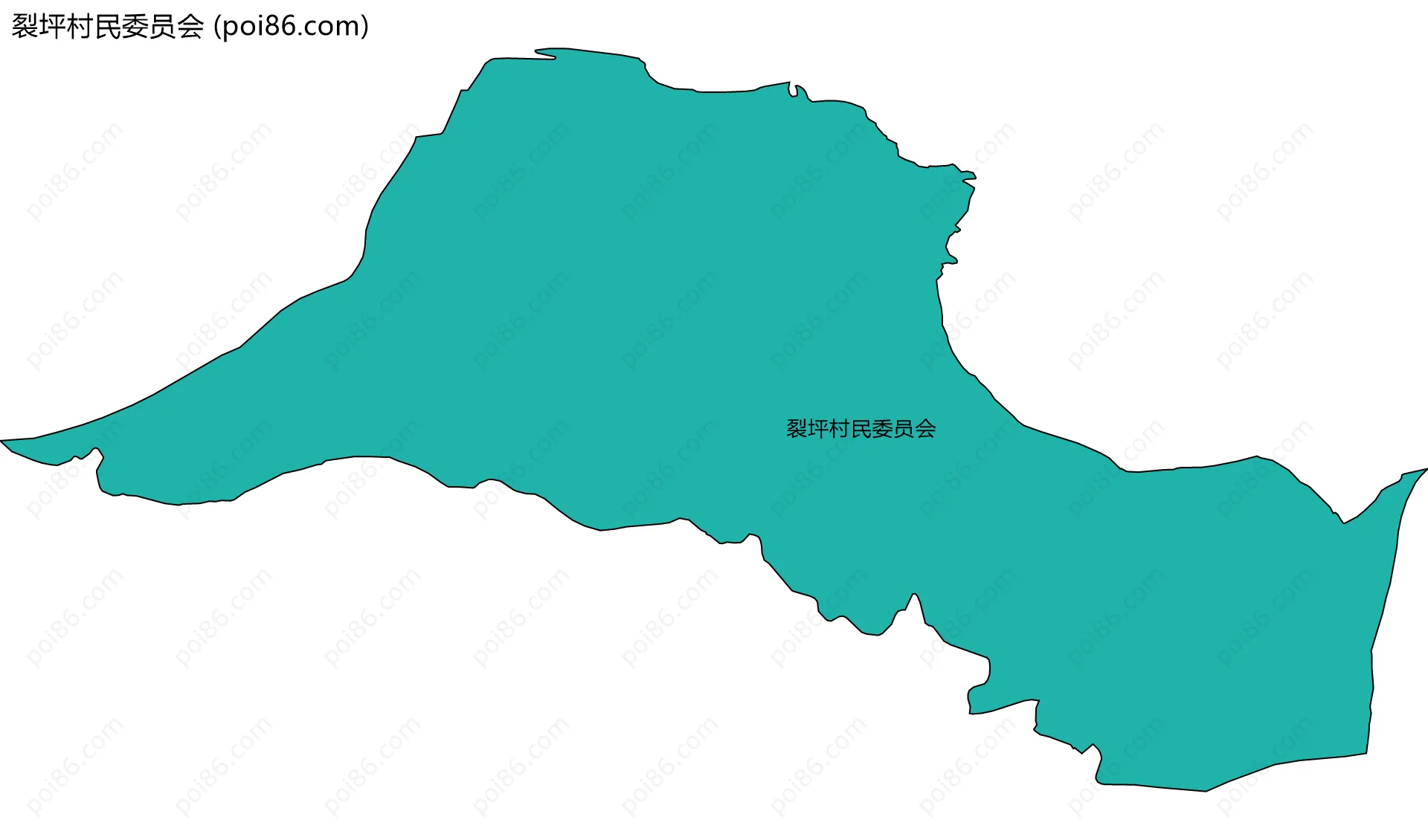 裂坪村民委员会边界地图