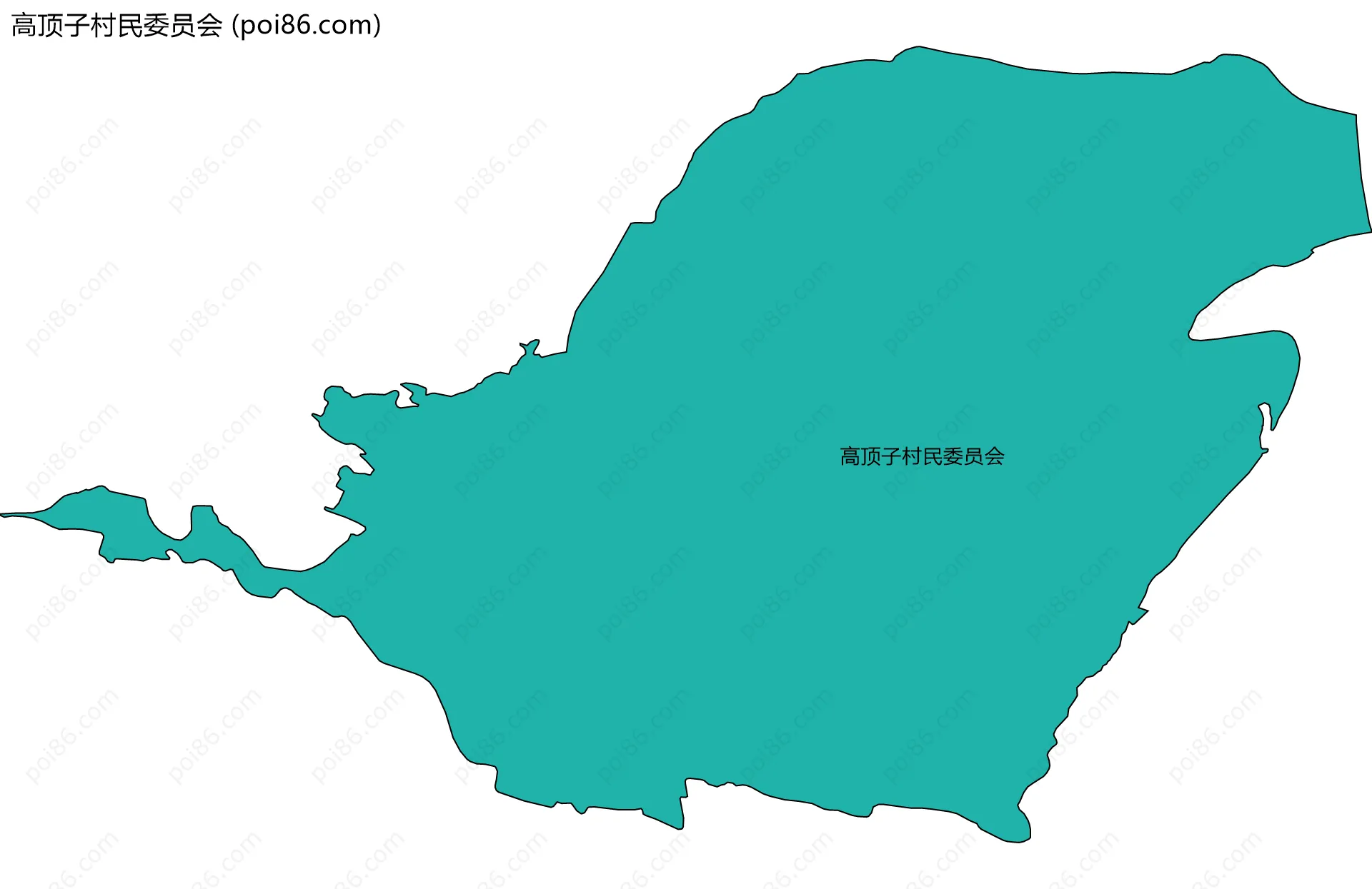 高顶子村民委员会边界地图