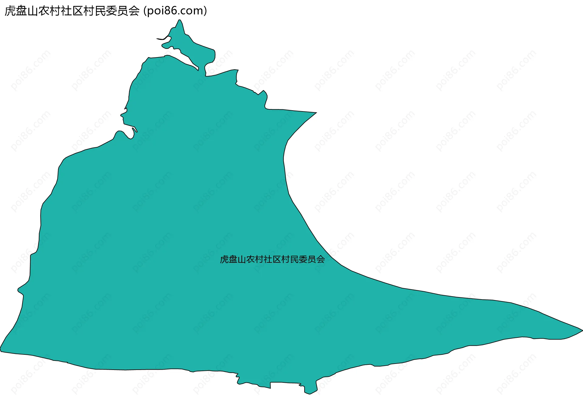 虎盘山农村社区村民委员会边界地图