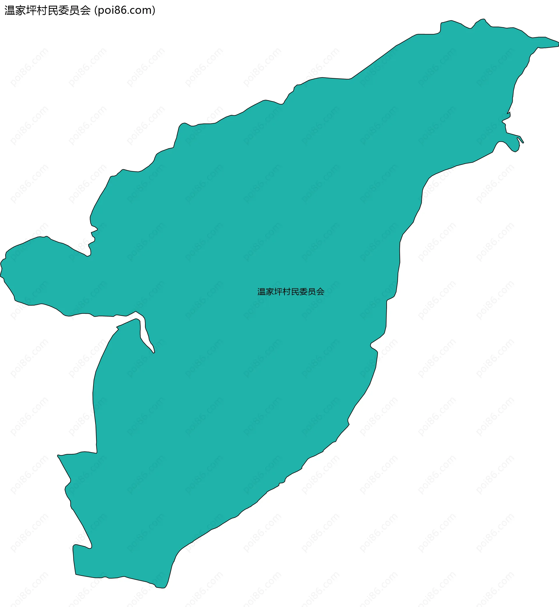 温家坪村民委员会边界地图