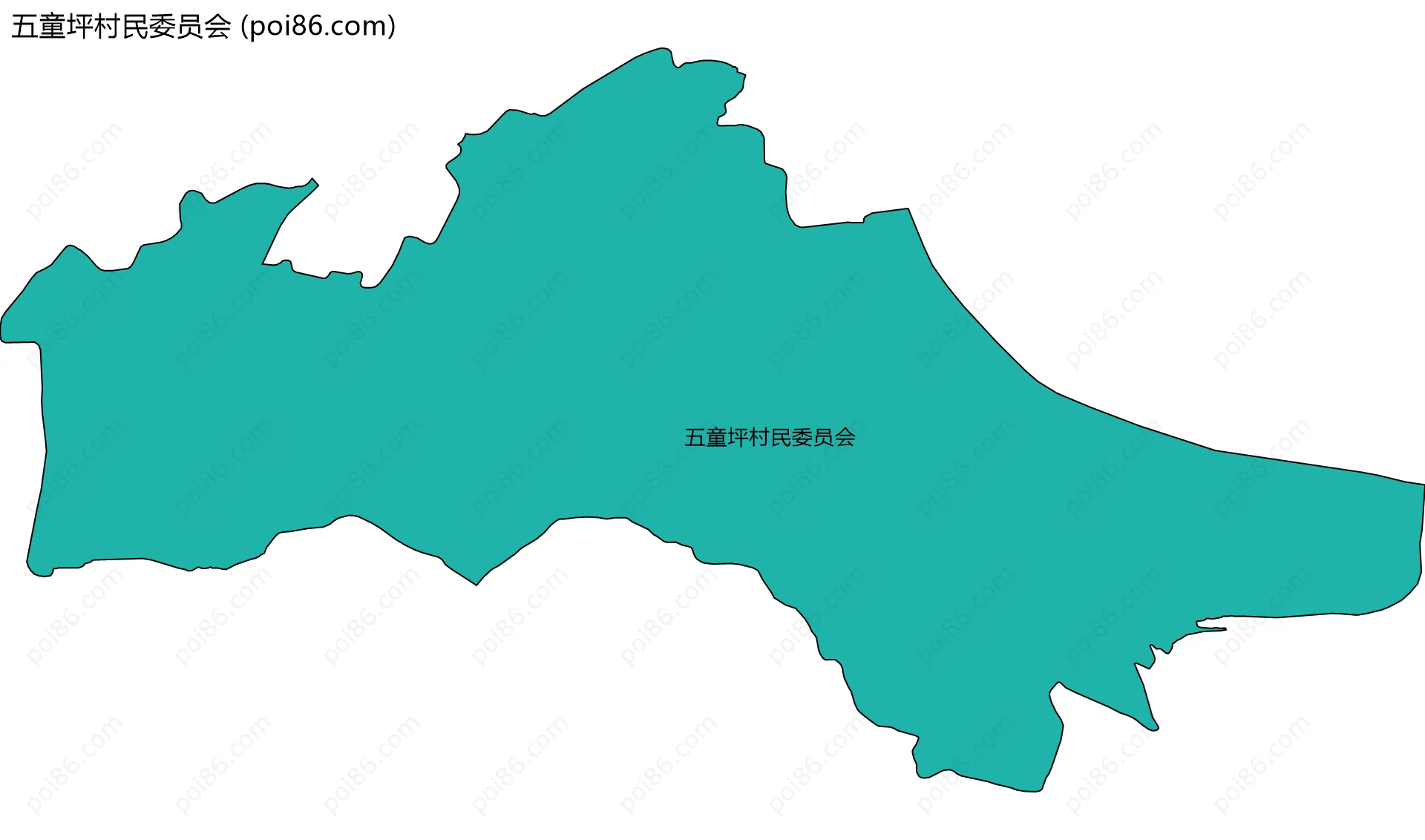 五童坪村民委员会边界地图