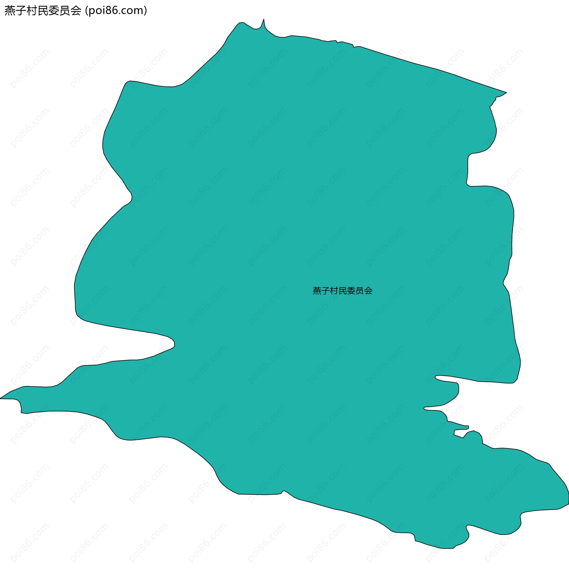 燕子村民委员会边界地图