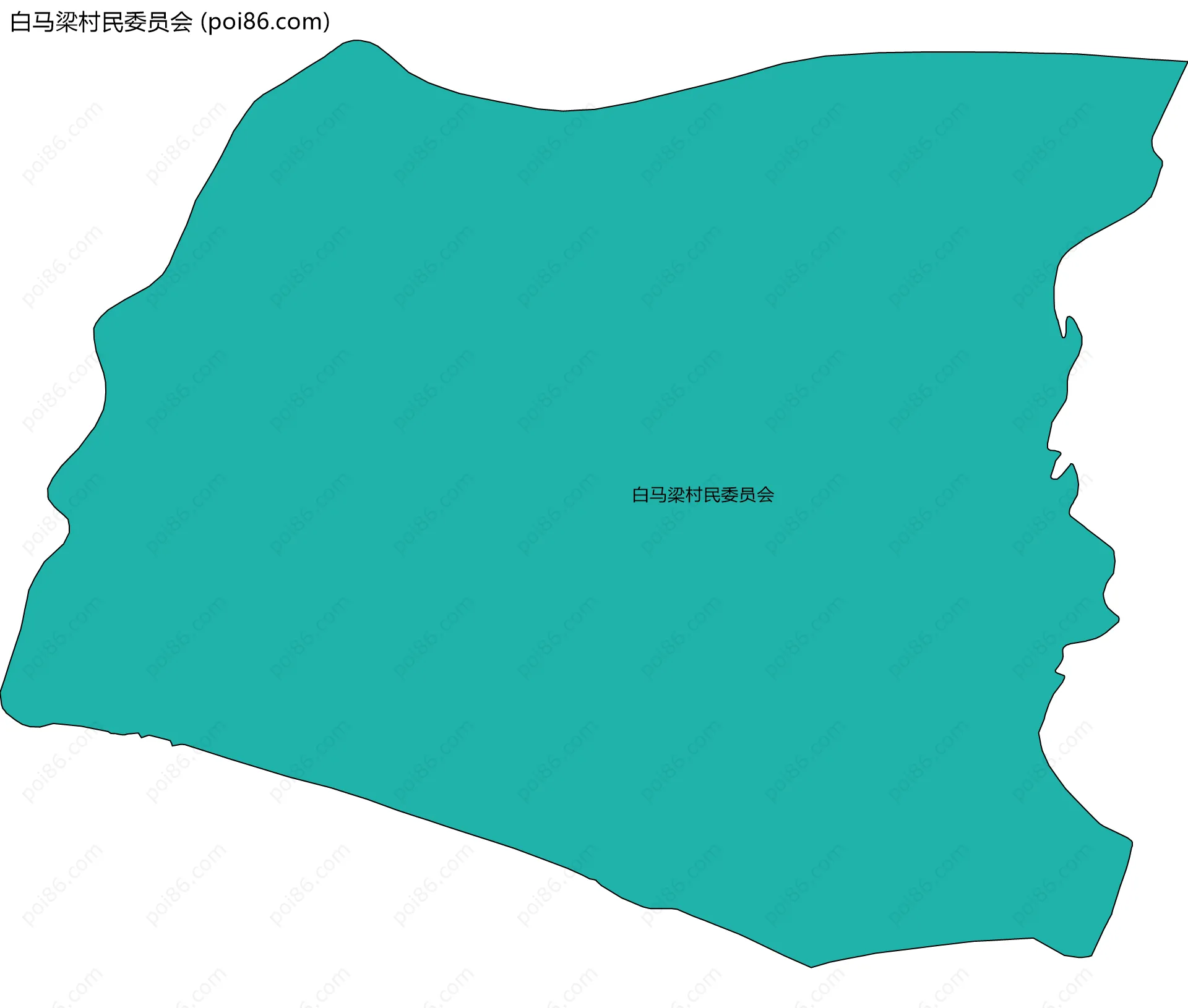 白马梁村民委员会边界地图