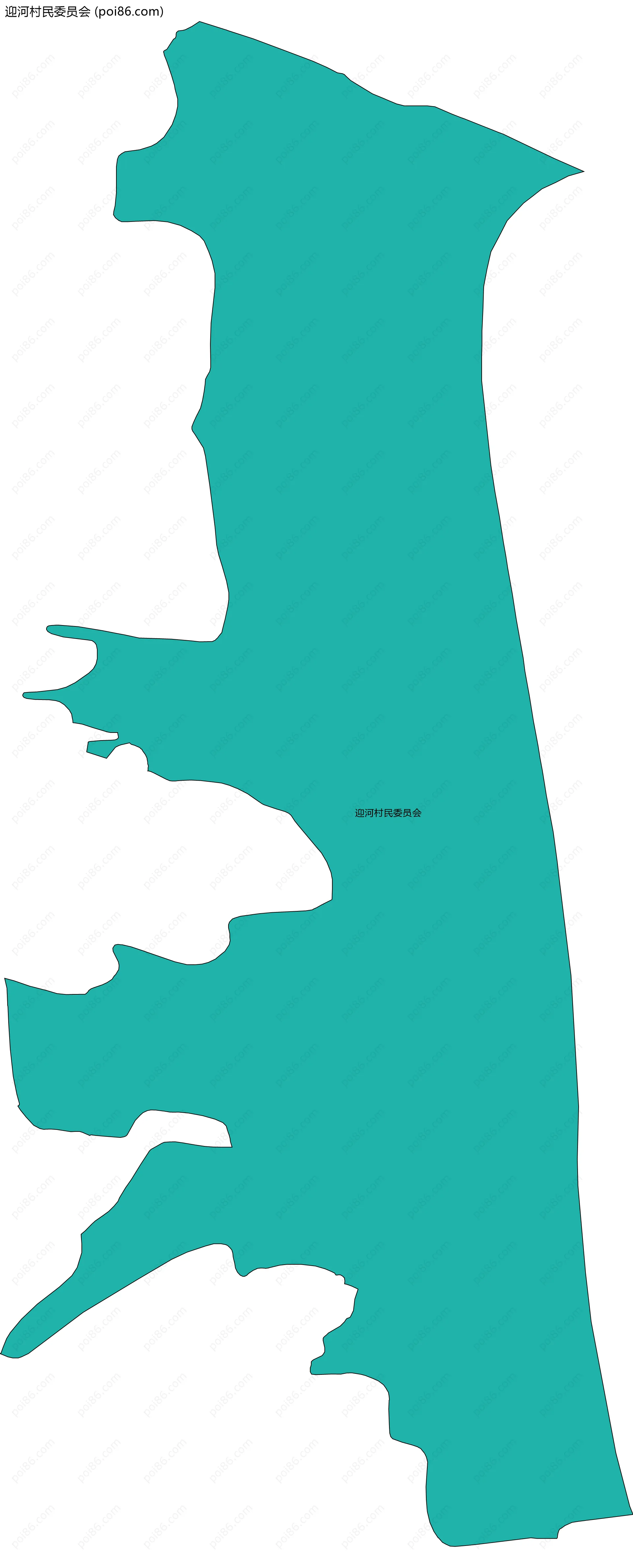 迎河村民委员会边界地图