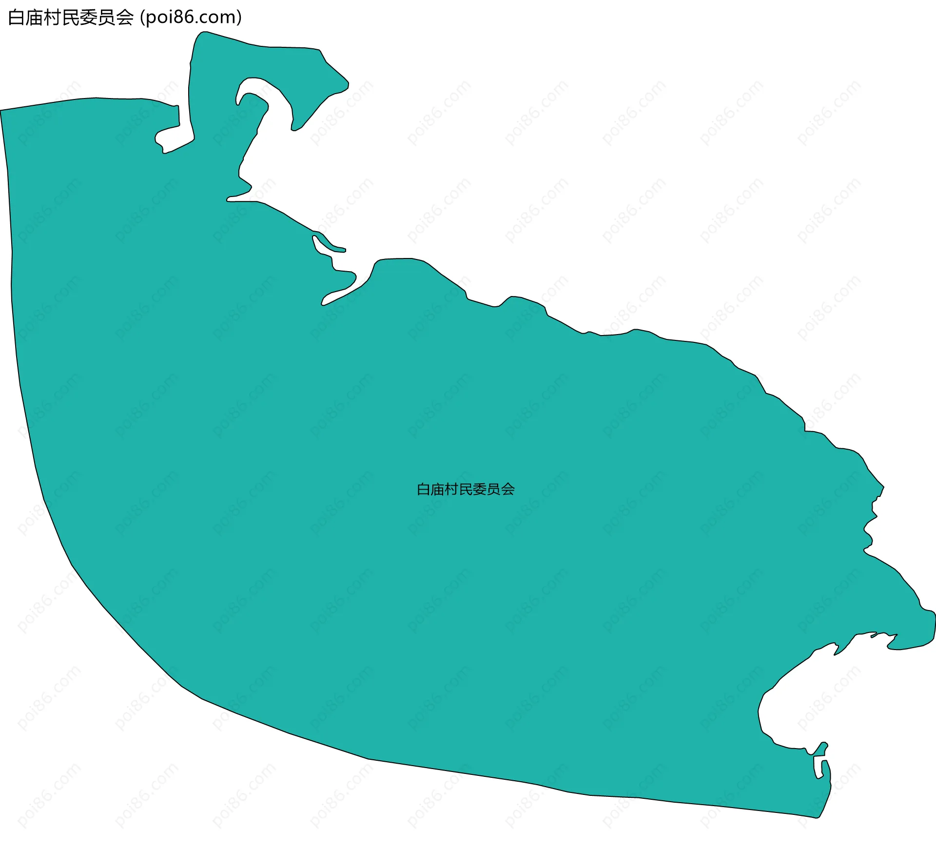 白庙村民委员会边界地图