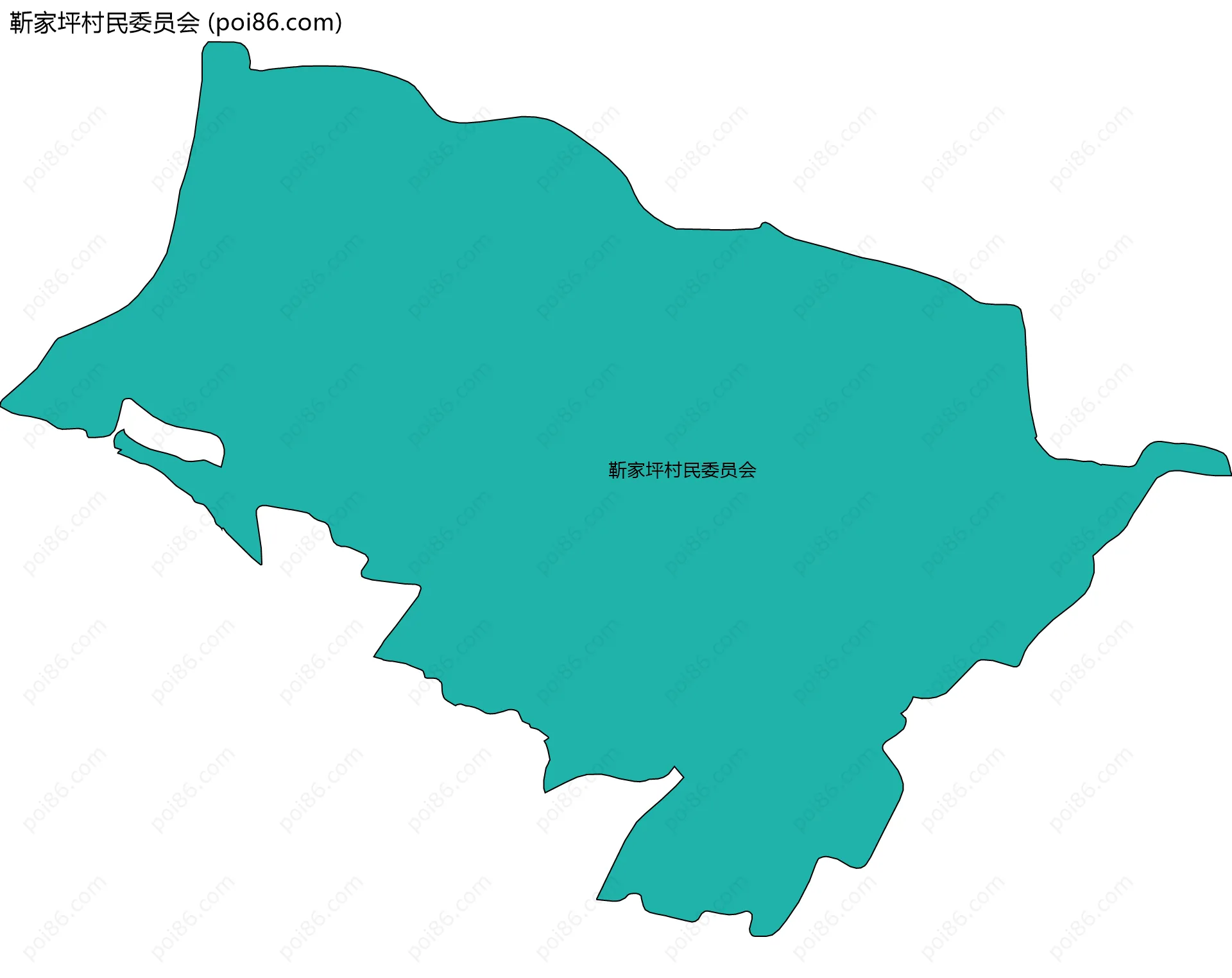 靳家坪村民委员会边界地图