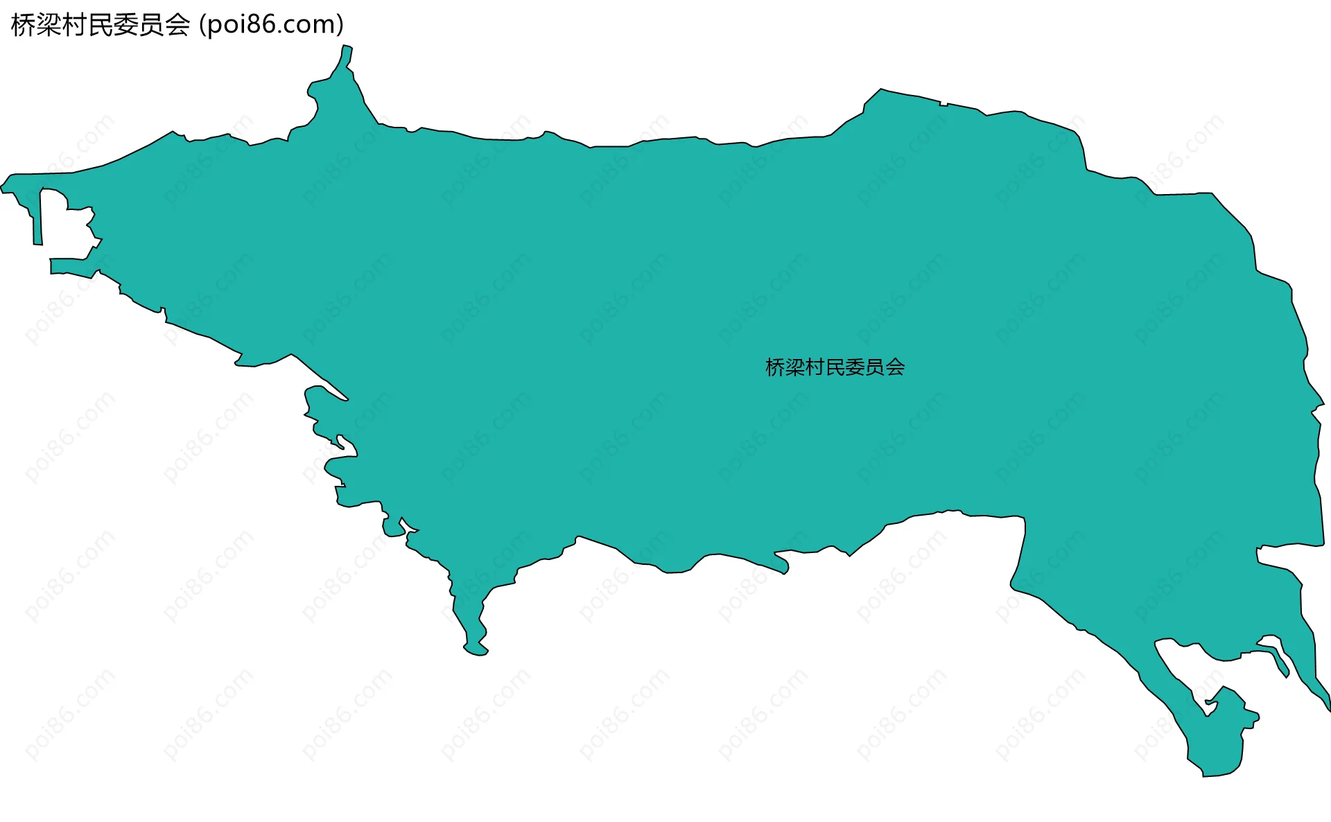 桥梁村民委员会边界地图