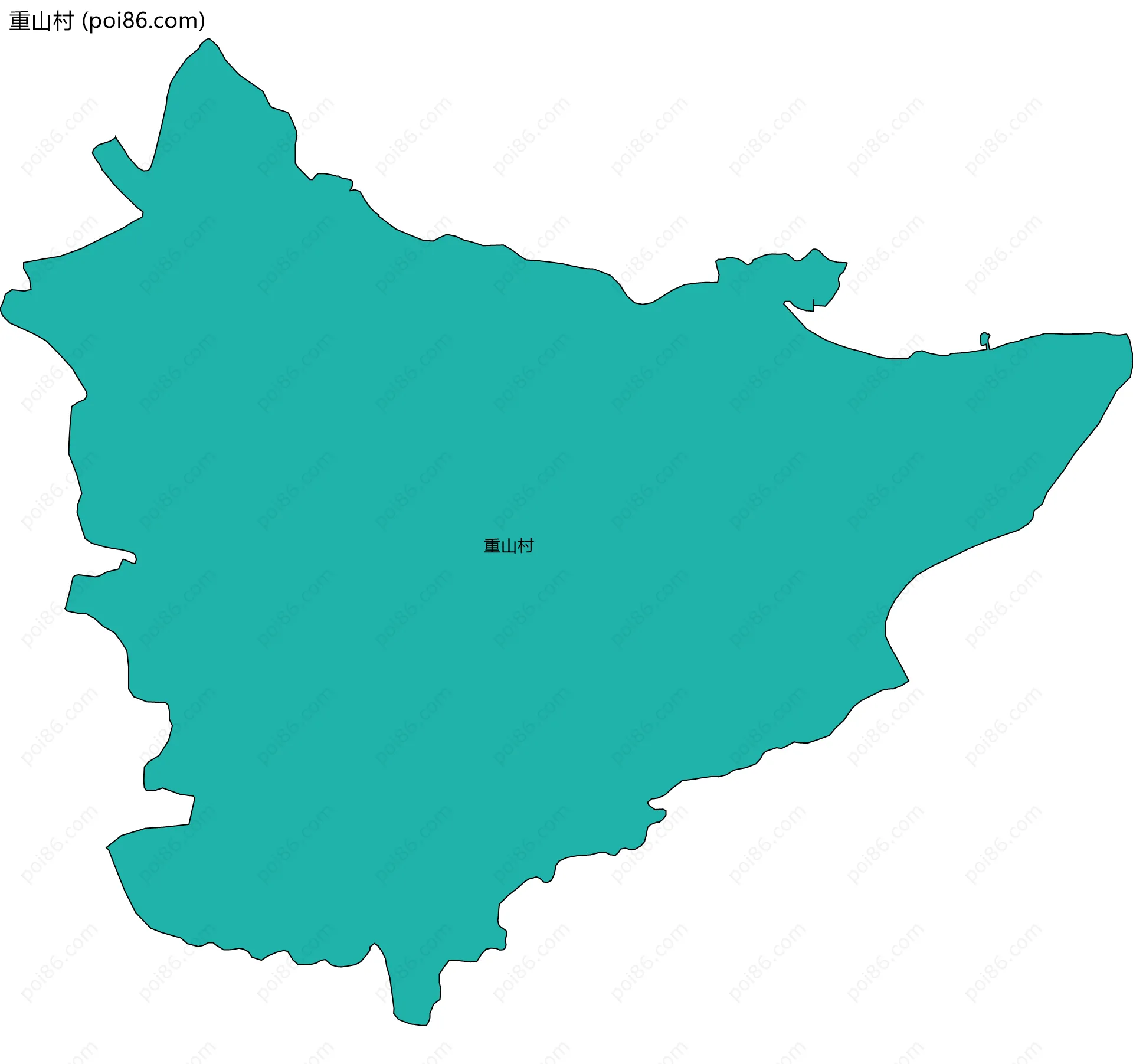 重山村边界地图