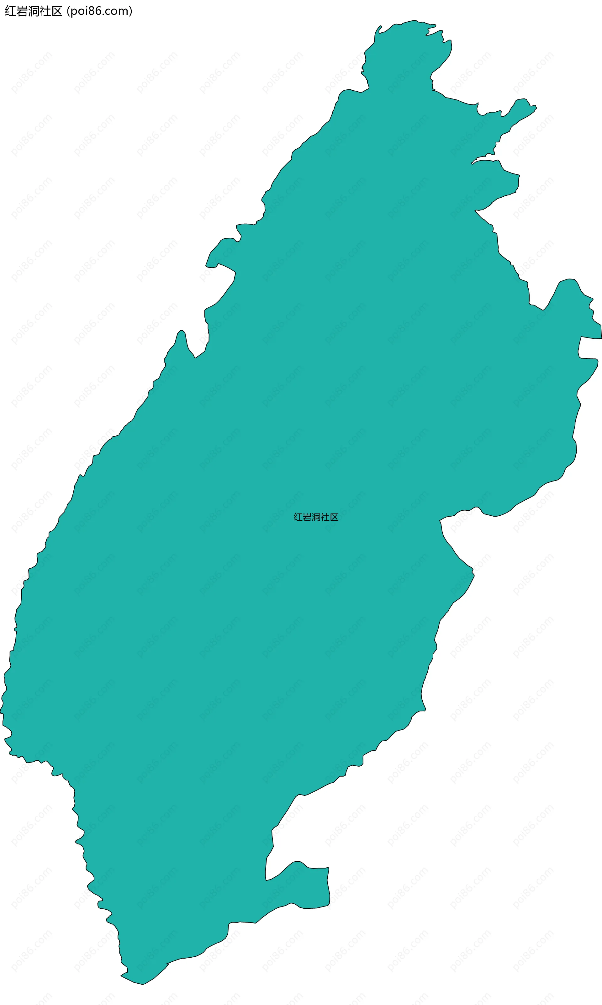 红岩洞社区边界地图