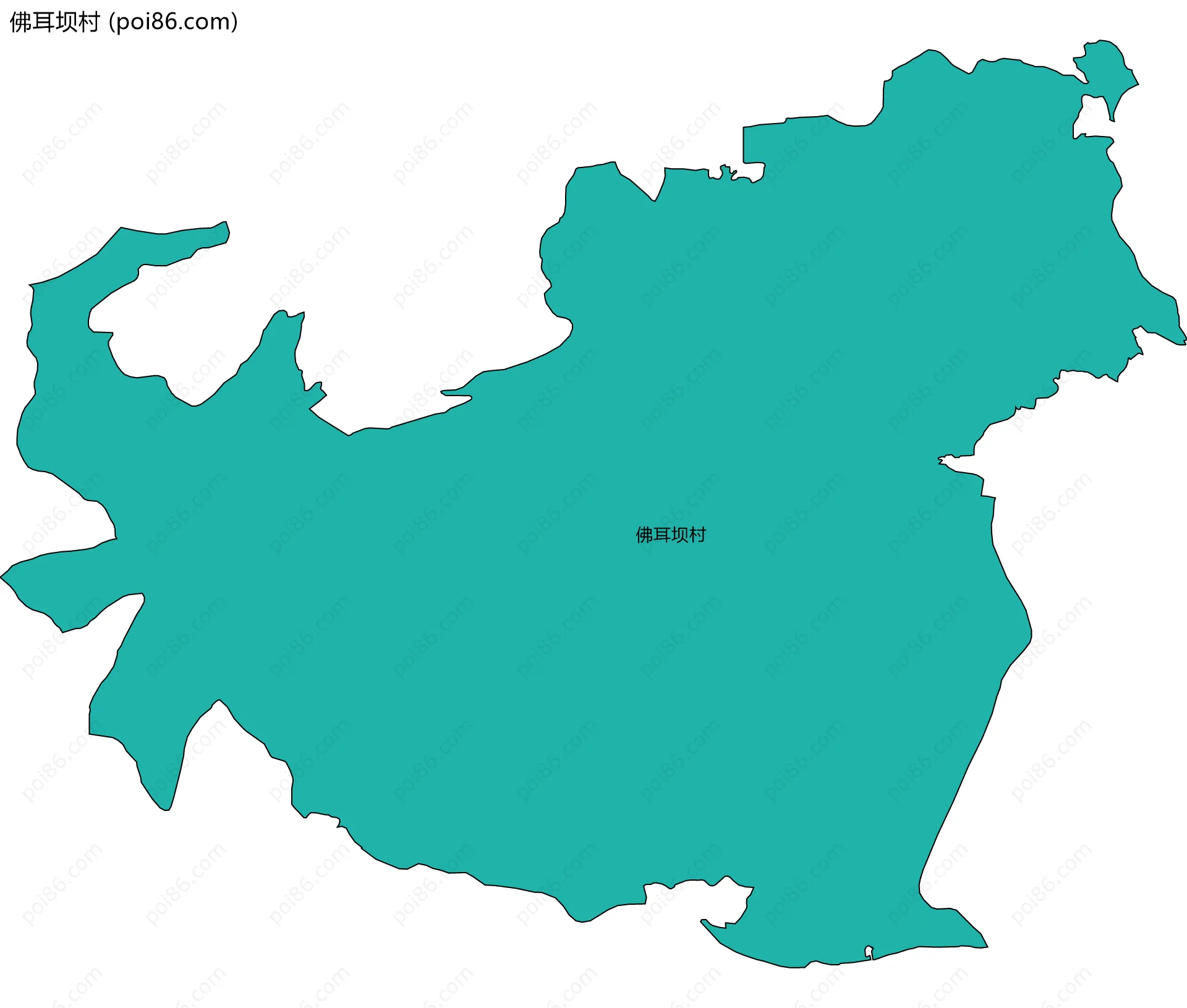 佛耳坝村边界地图