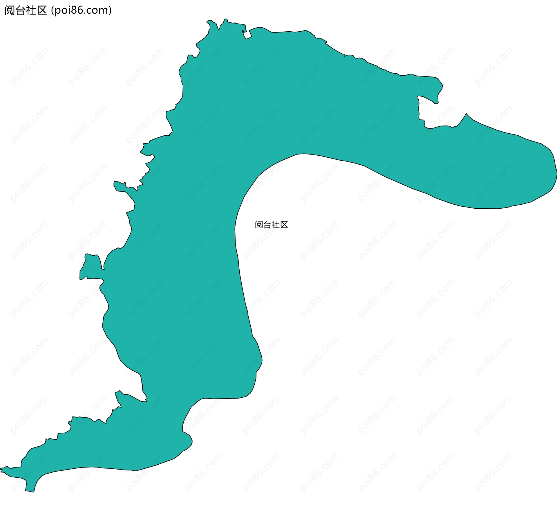 阅台社区边界地图