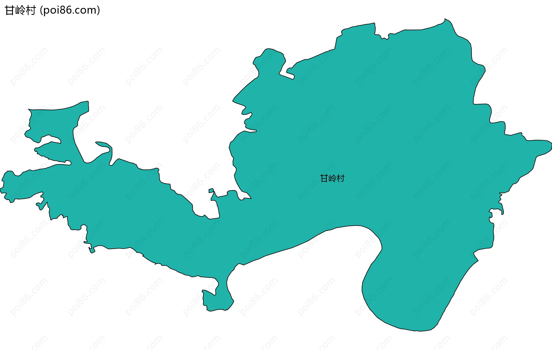 甘岭村边界地图