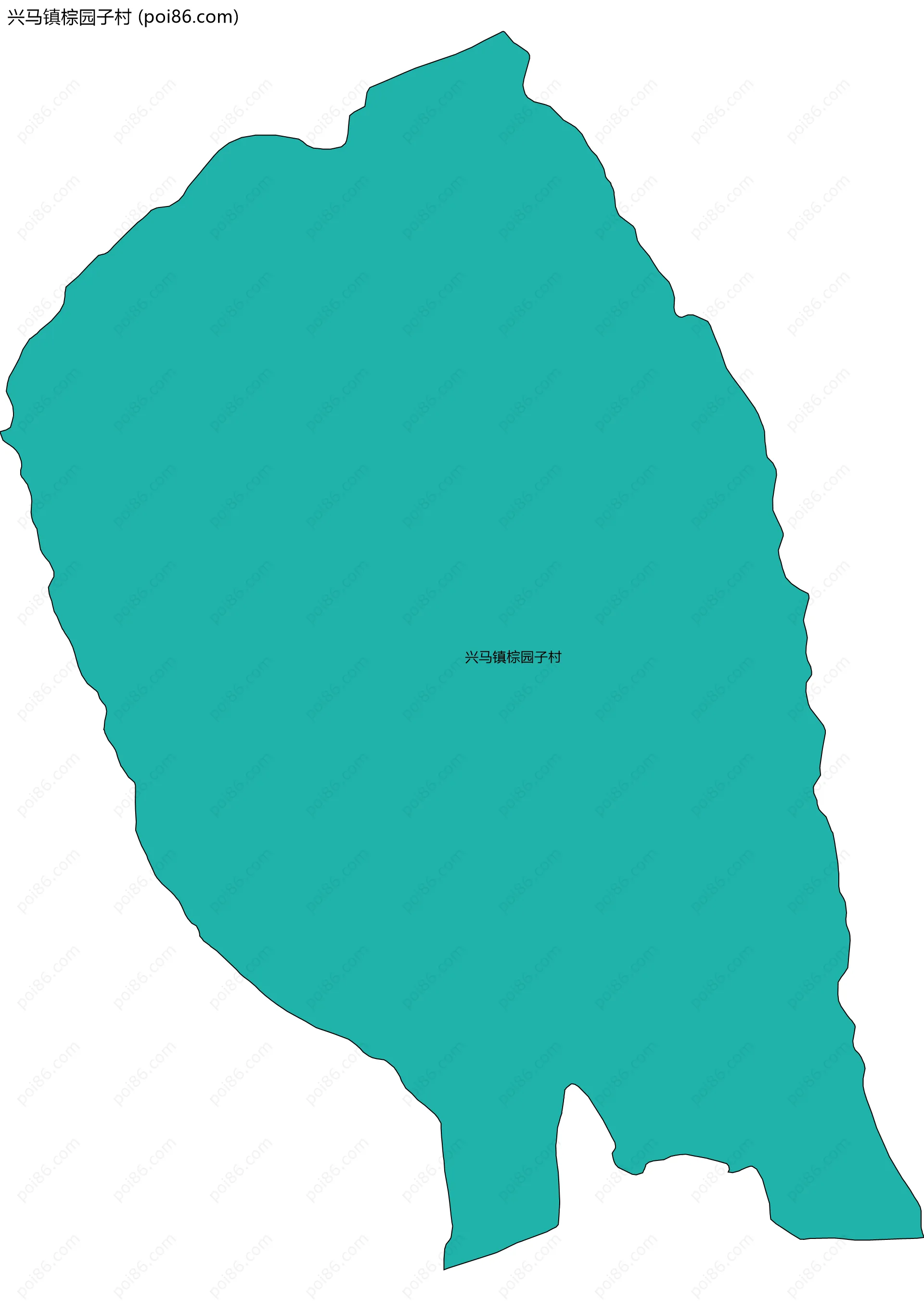 兴马镇棕园子村边界地图
