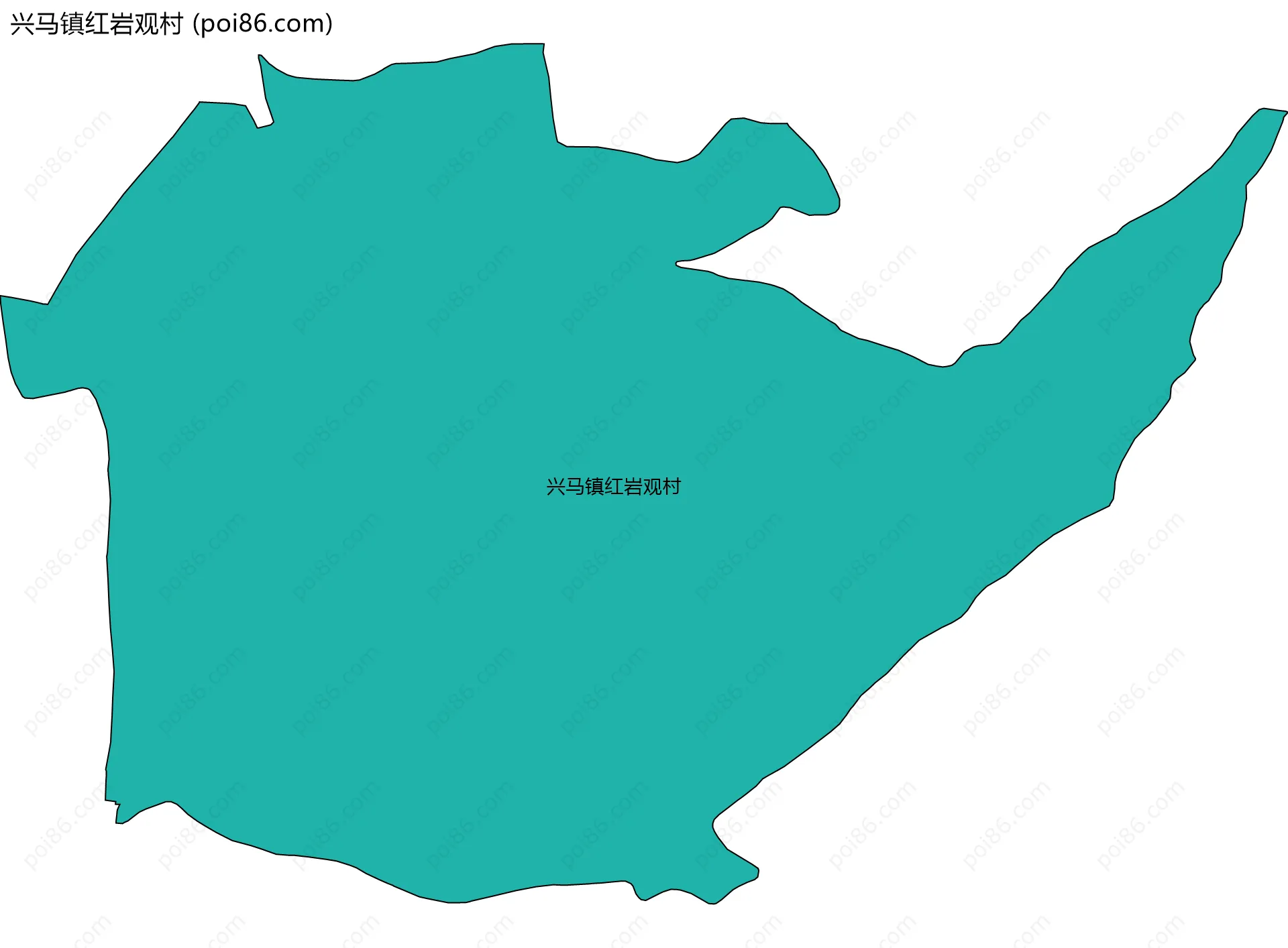 兴马镇红岩观村边界地图