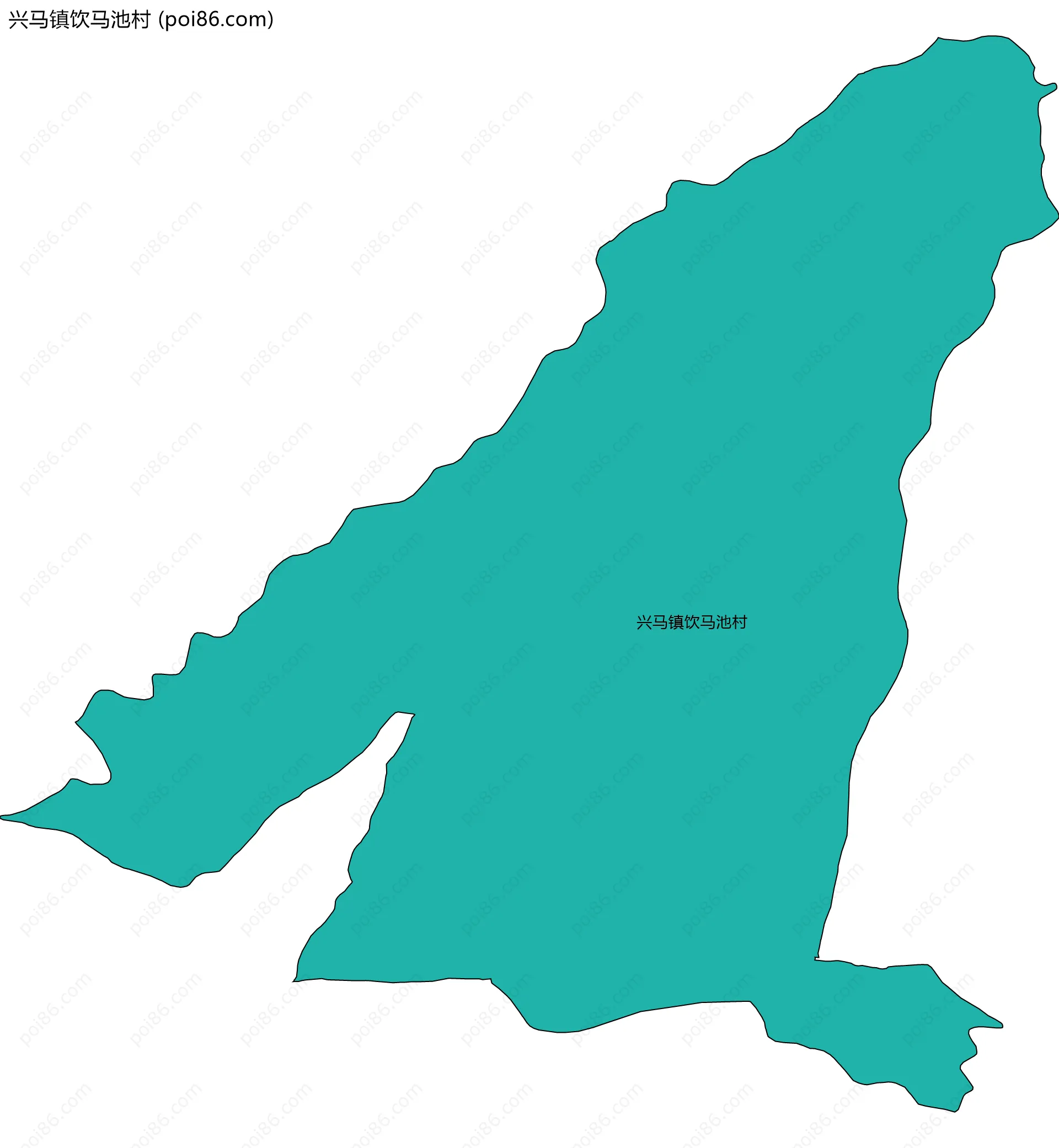 兴马镇饮马池村边界地图