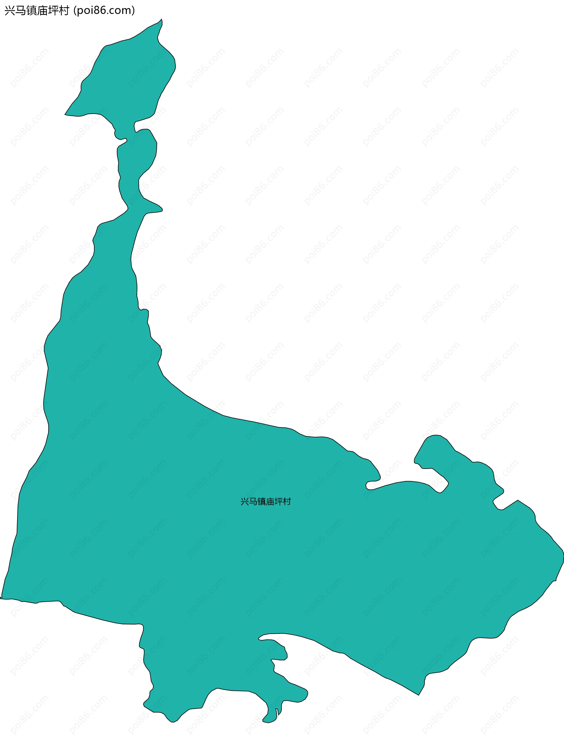 兴马镇庙坪村边界地图