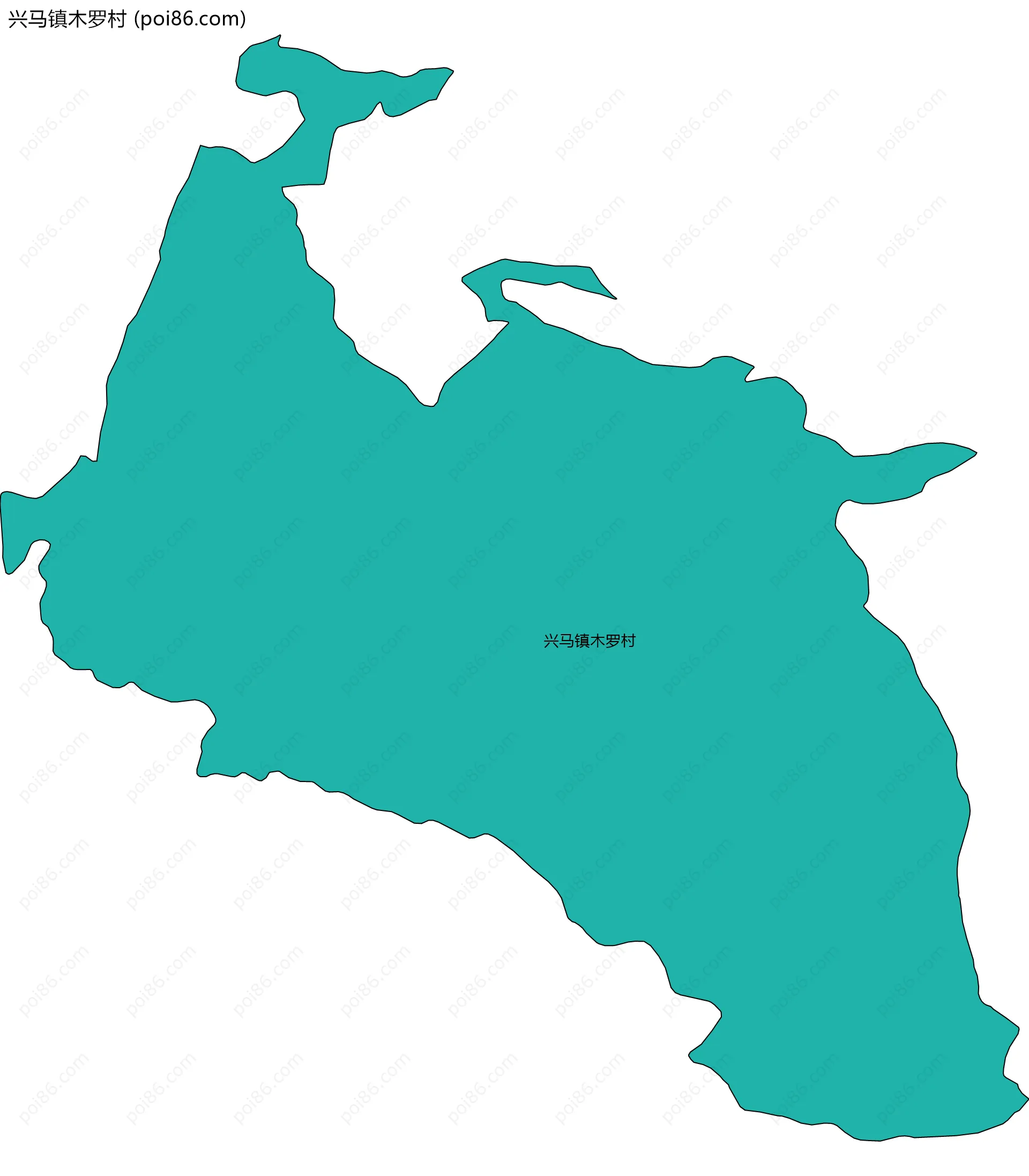 兴马镇木罗村边界地图
