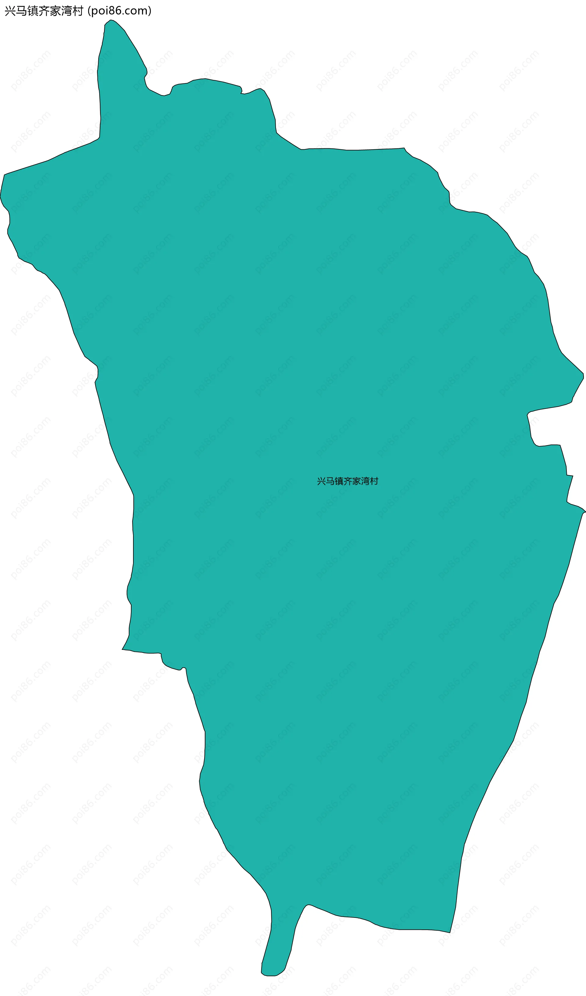 兴马镇齐家湾村边界地图