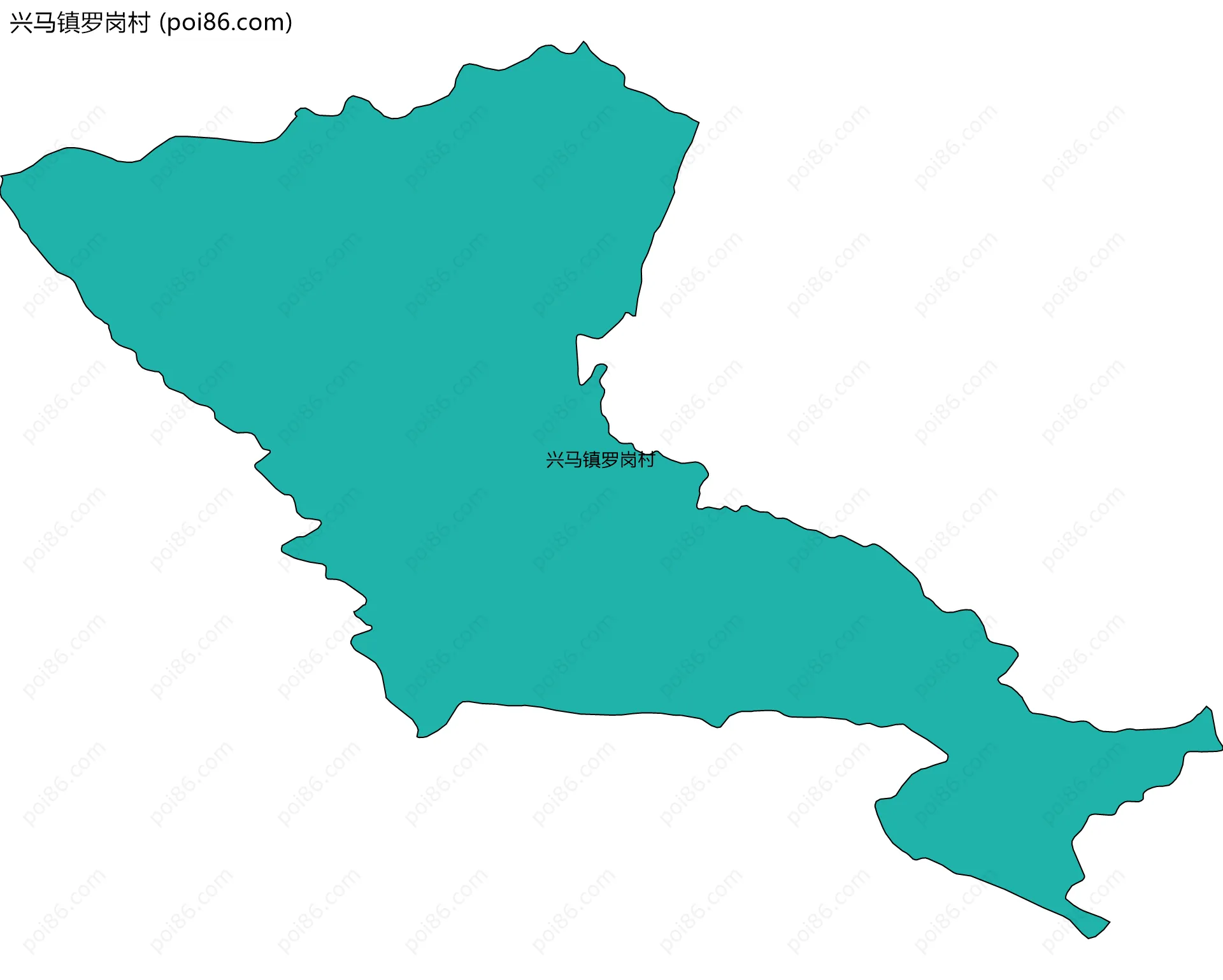 兴马镇罗岗村边界地图