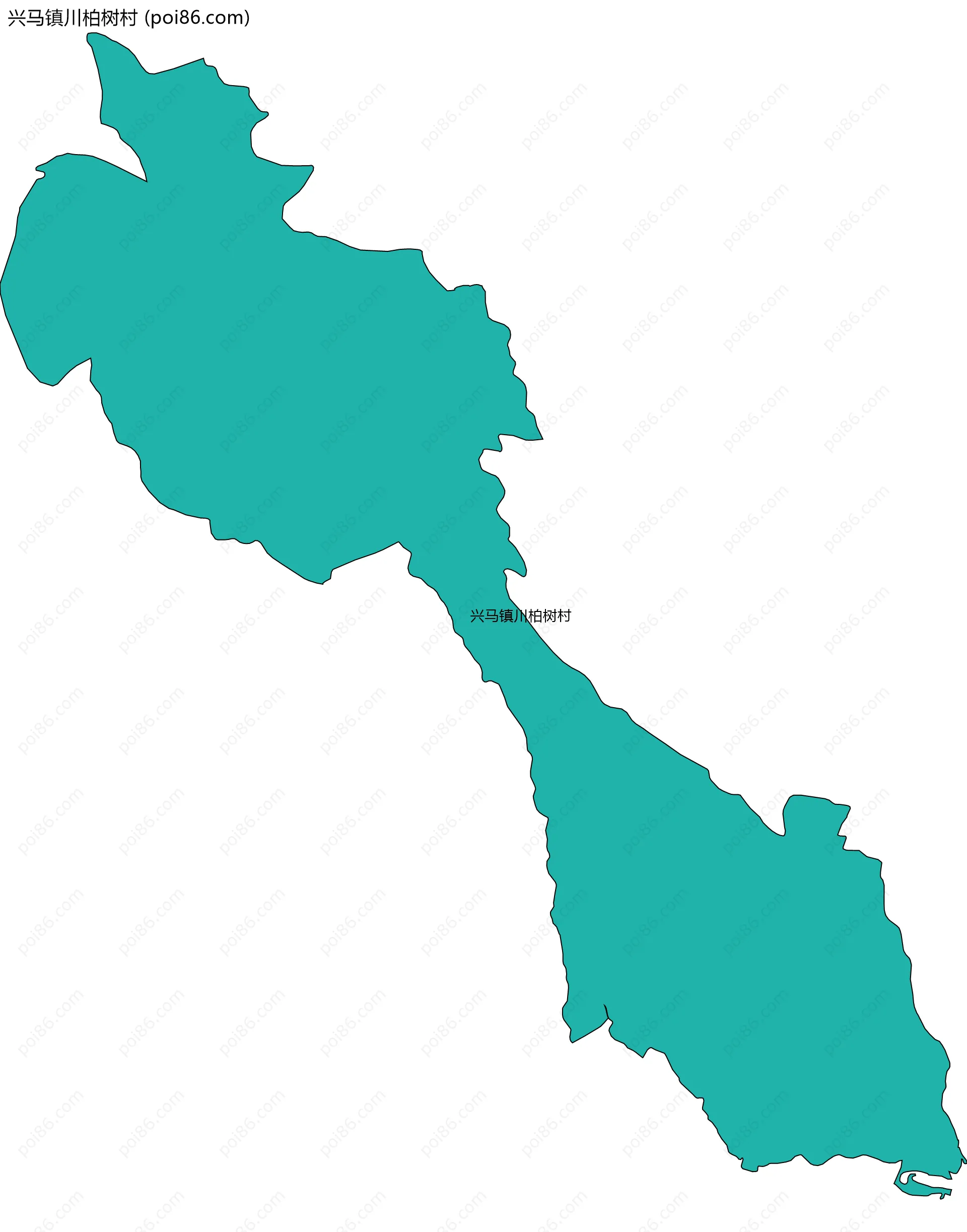 兴马镇川柏树村边界地图