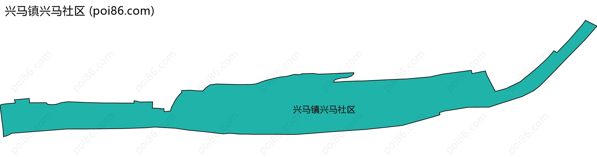 兴马镇兴马社区边界地图