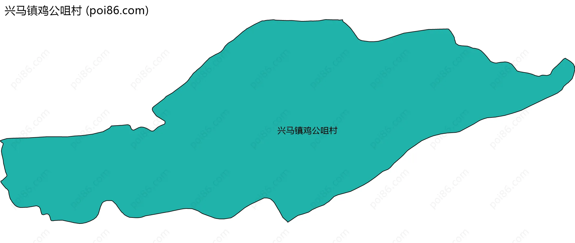 兴马镇鸡公咀村边界地图