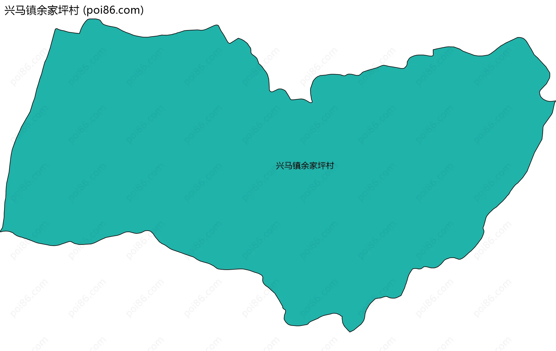 兴马镇余家坪村边界地图