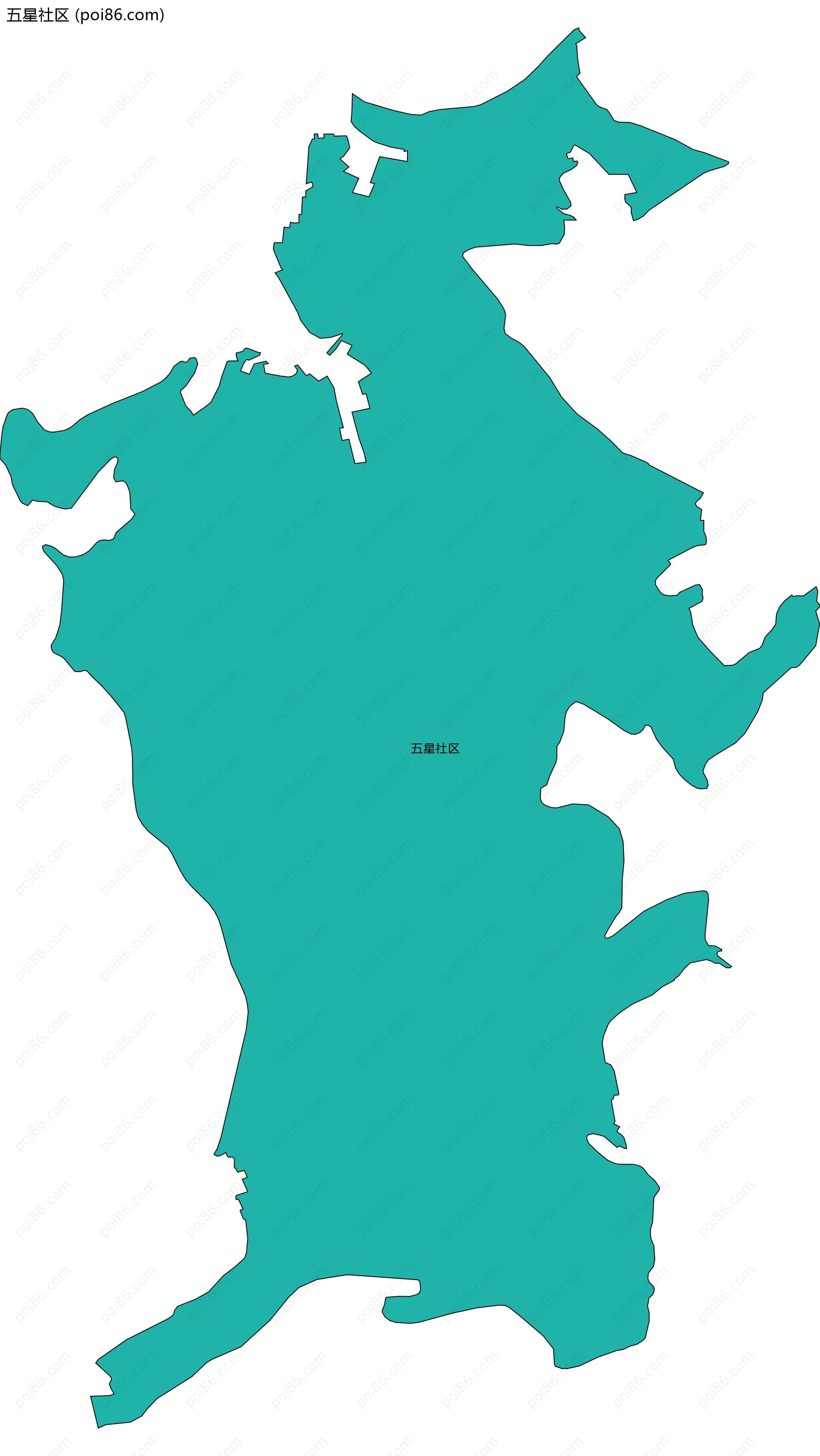五星社区边界地图