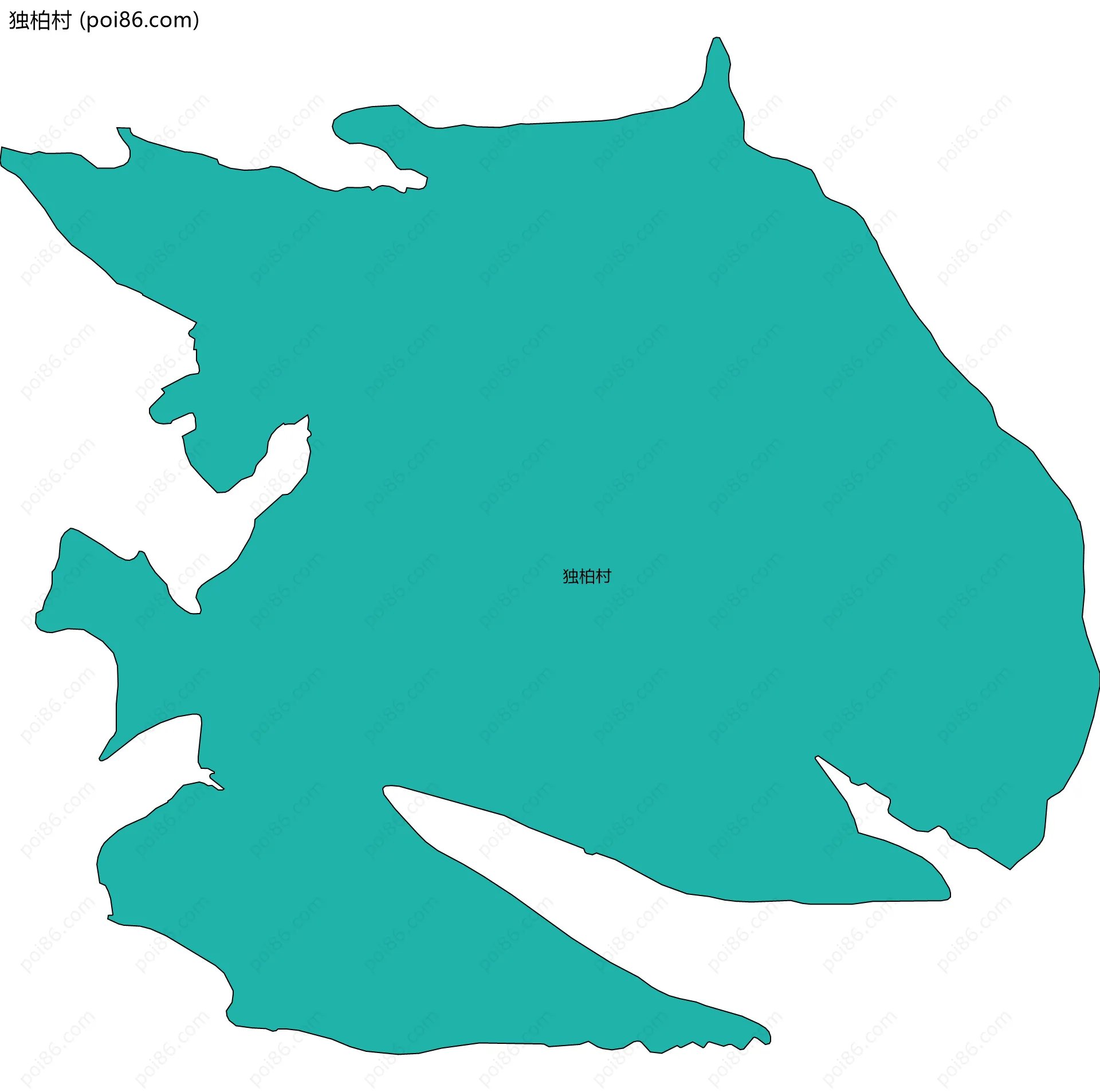 独柏村边界地图