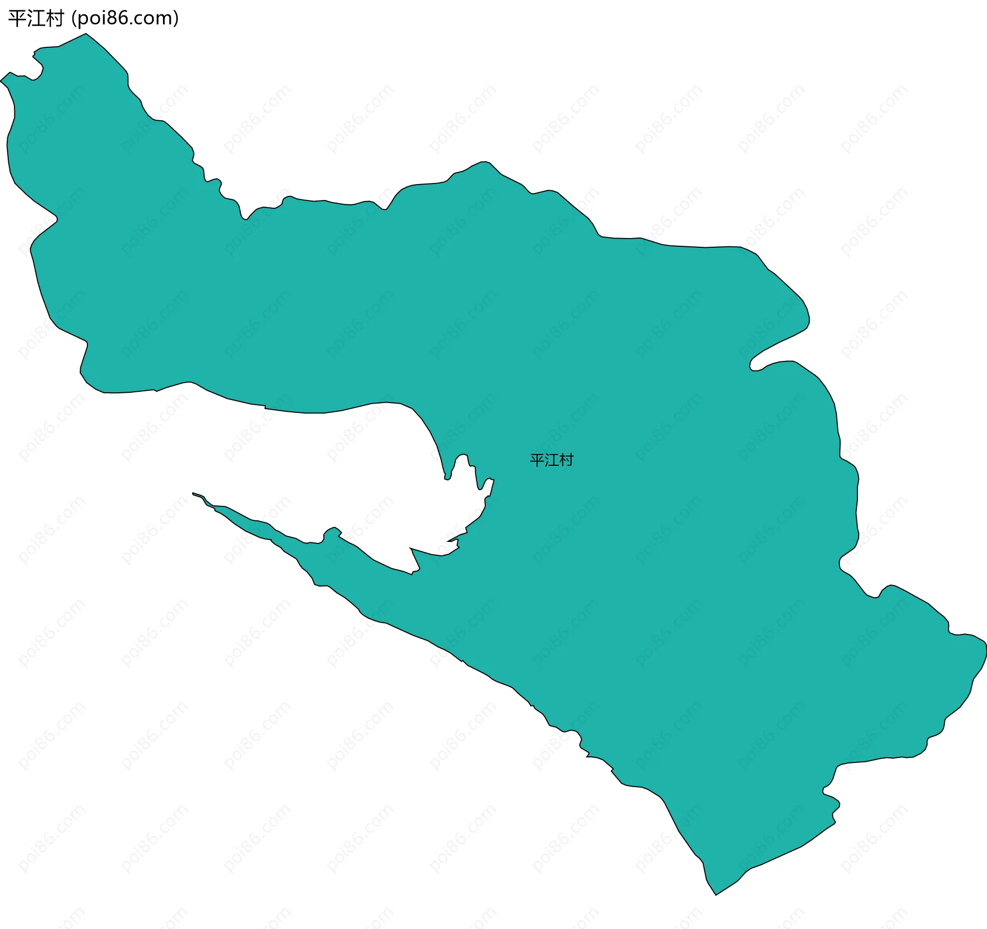 平江村边界地图