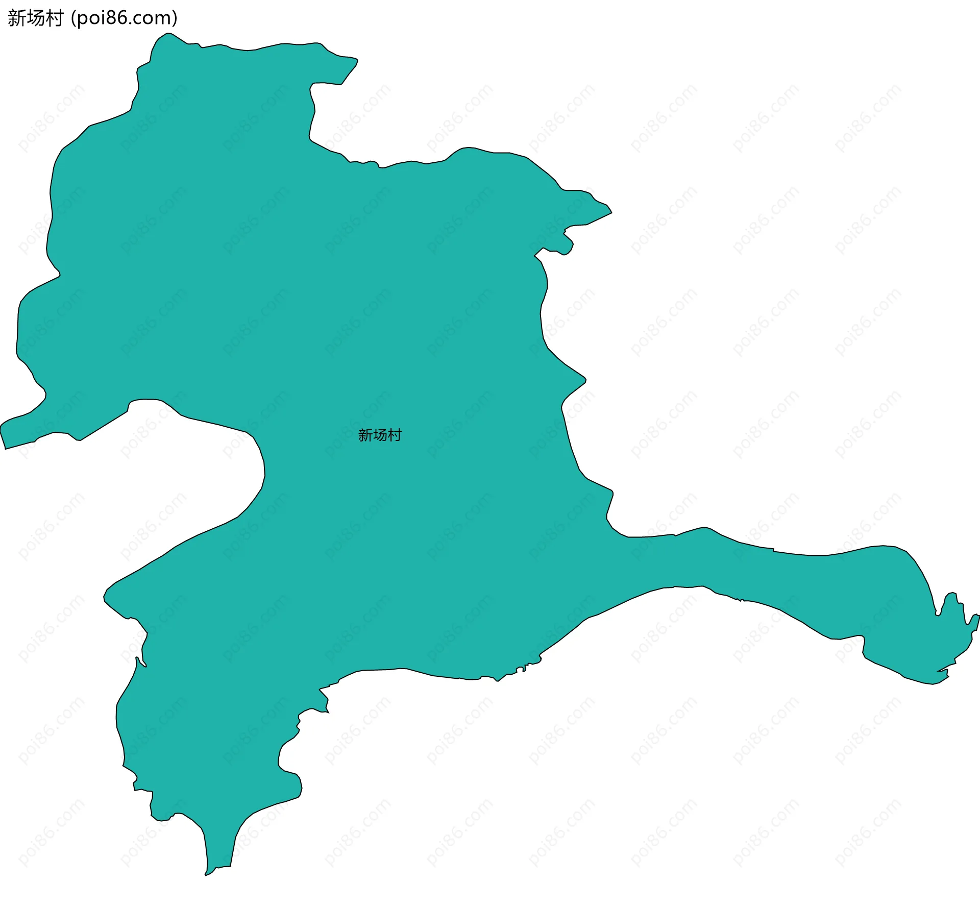 新场村边界地图