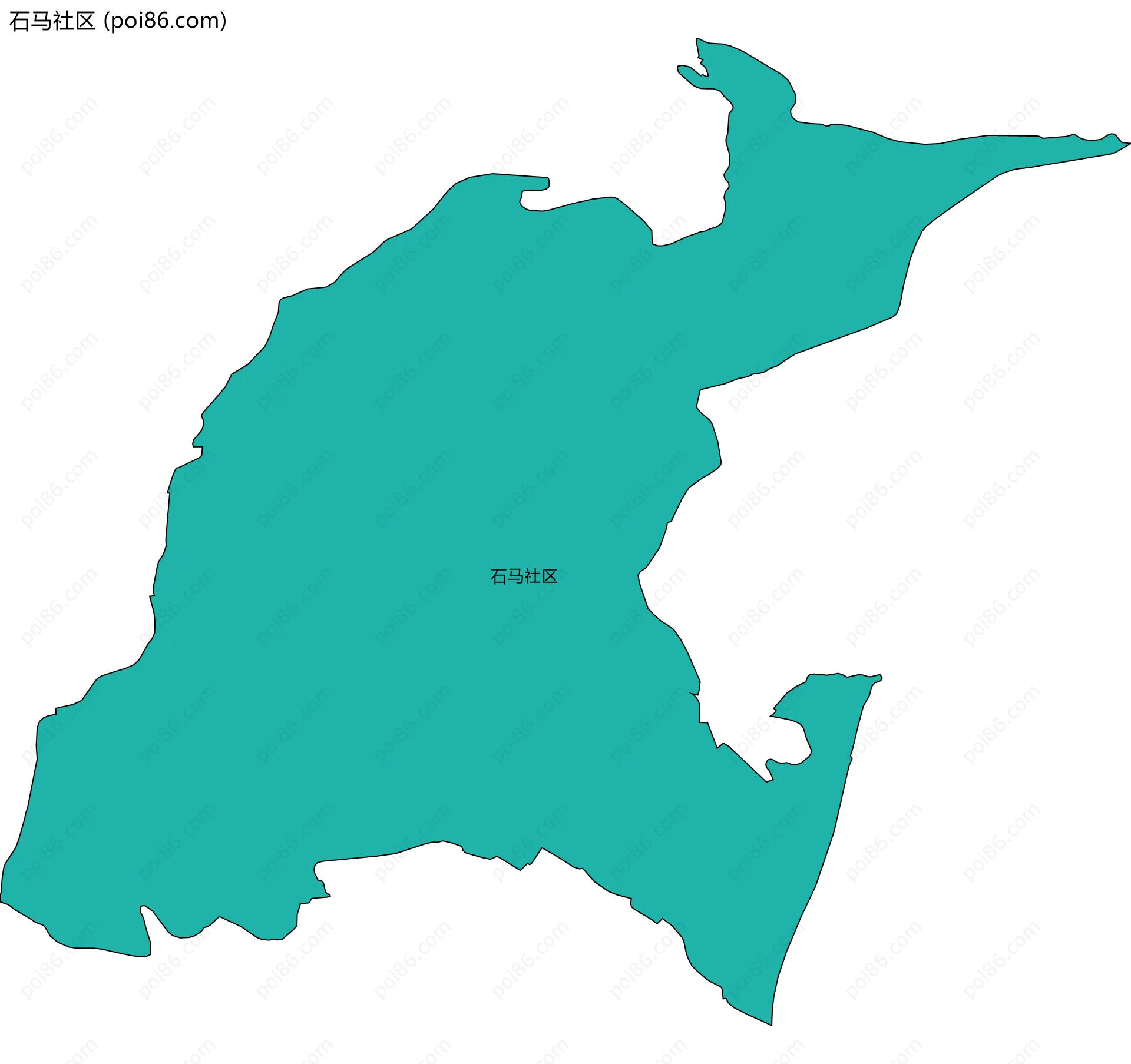 石马社区边界地图