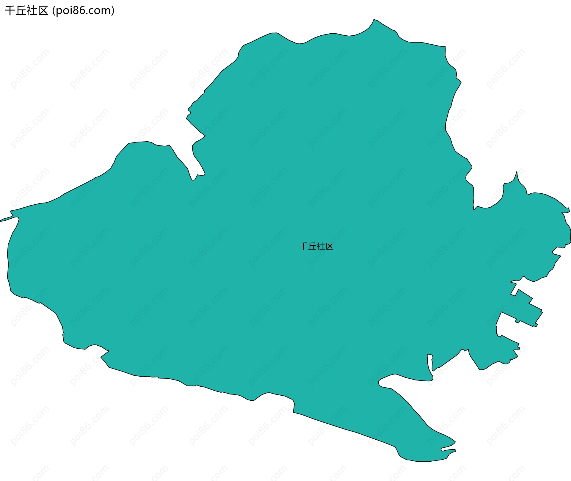 千丘社区边界地图
