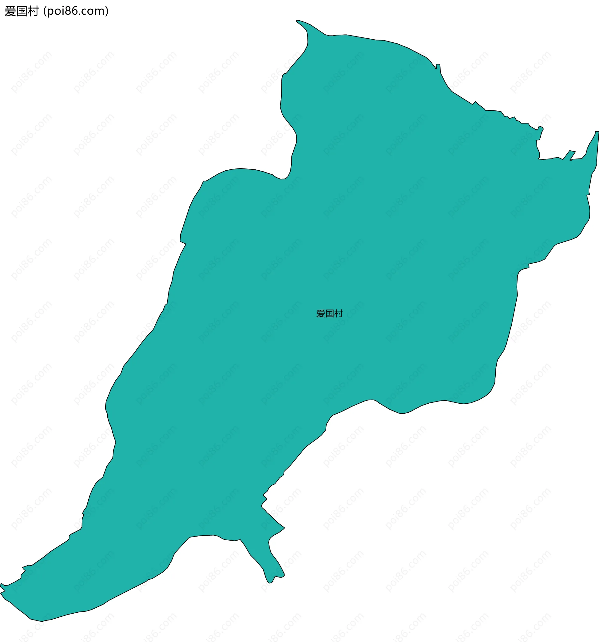 爱国村边界地图