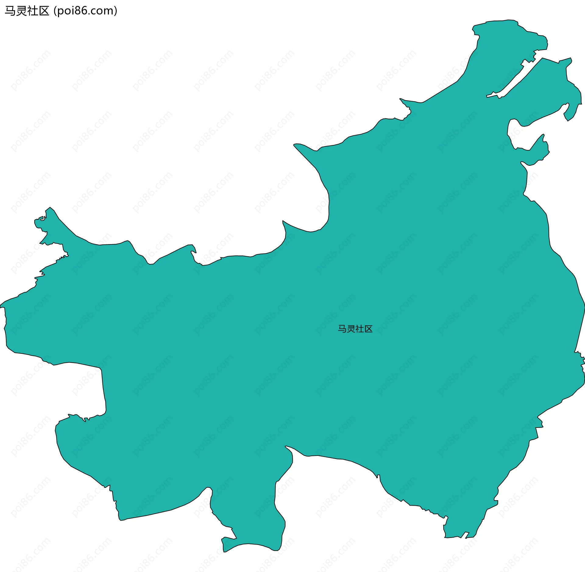 马灵社区边界地图