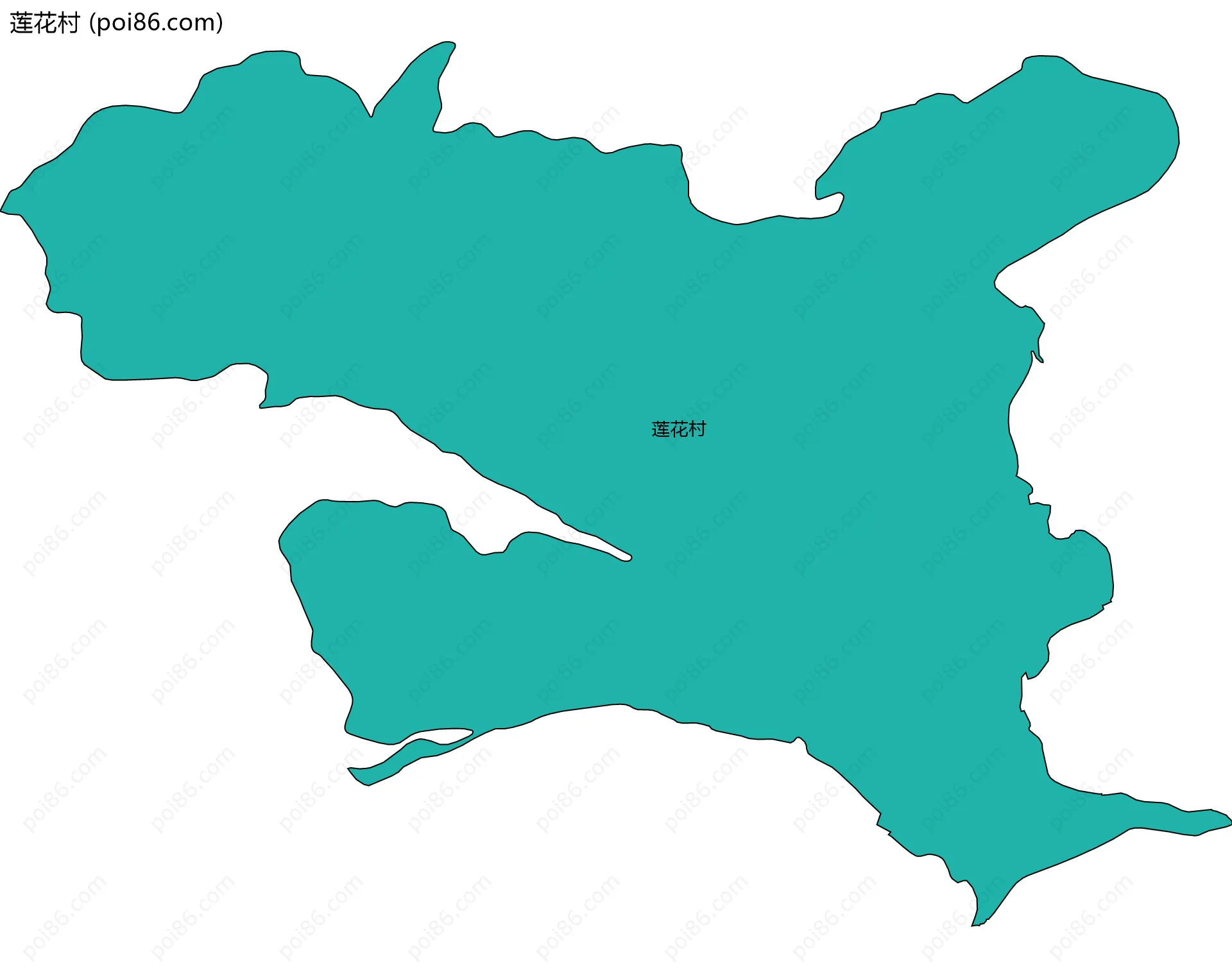 莲花村边界地图