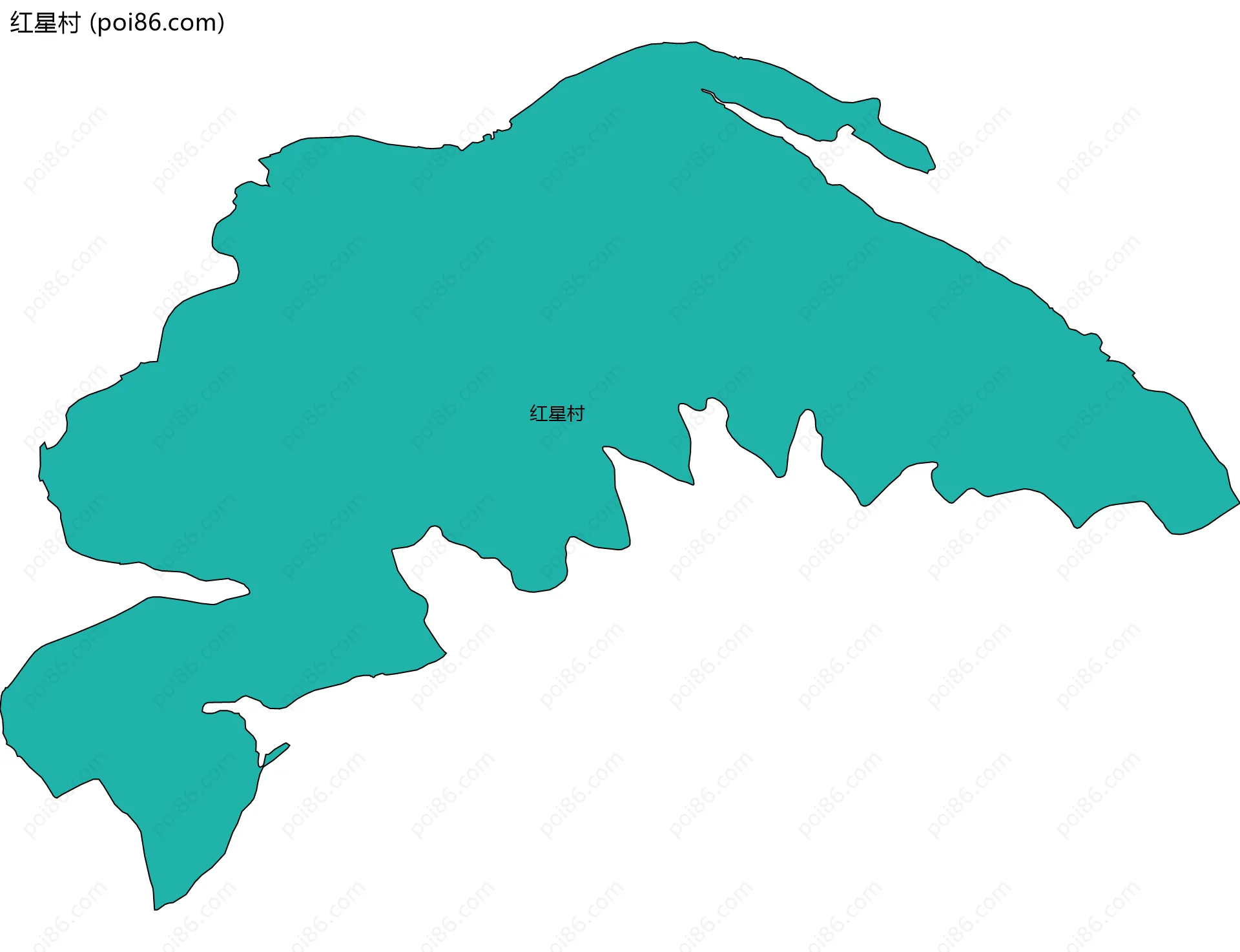 红星村边界地图