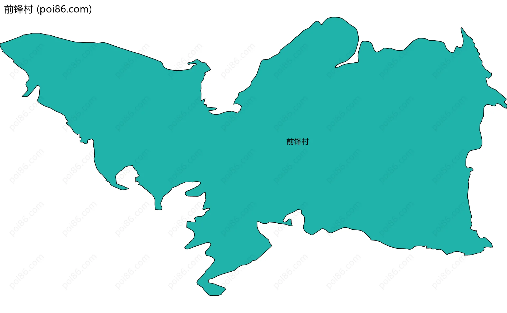 前锋村边界地图