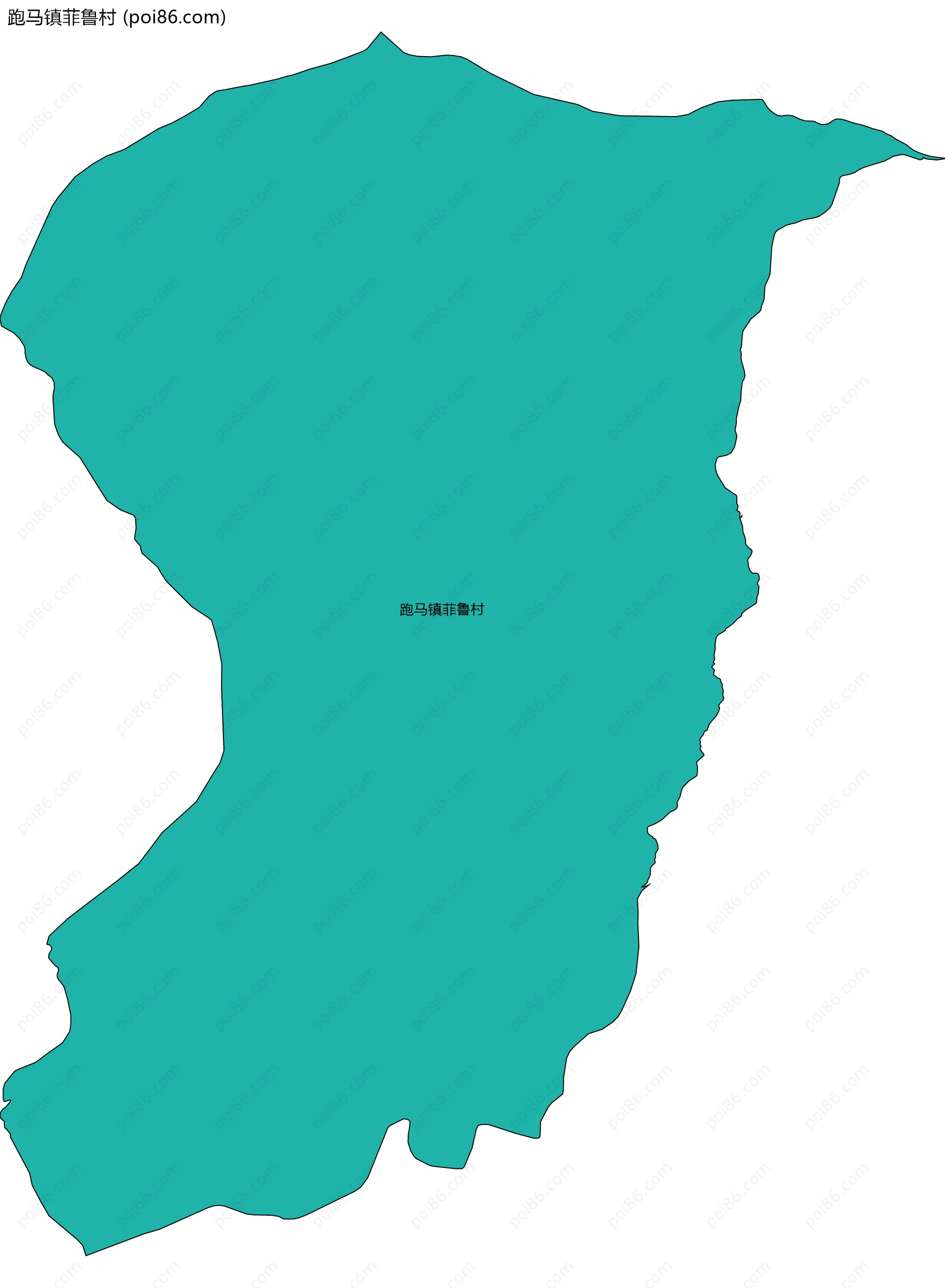 跑马镇菲鲁村边界地图