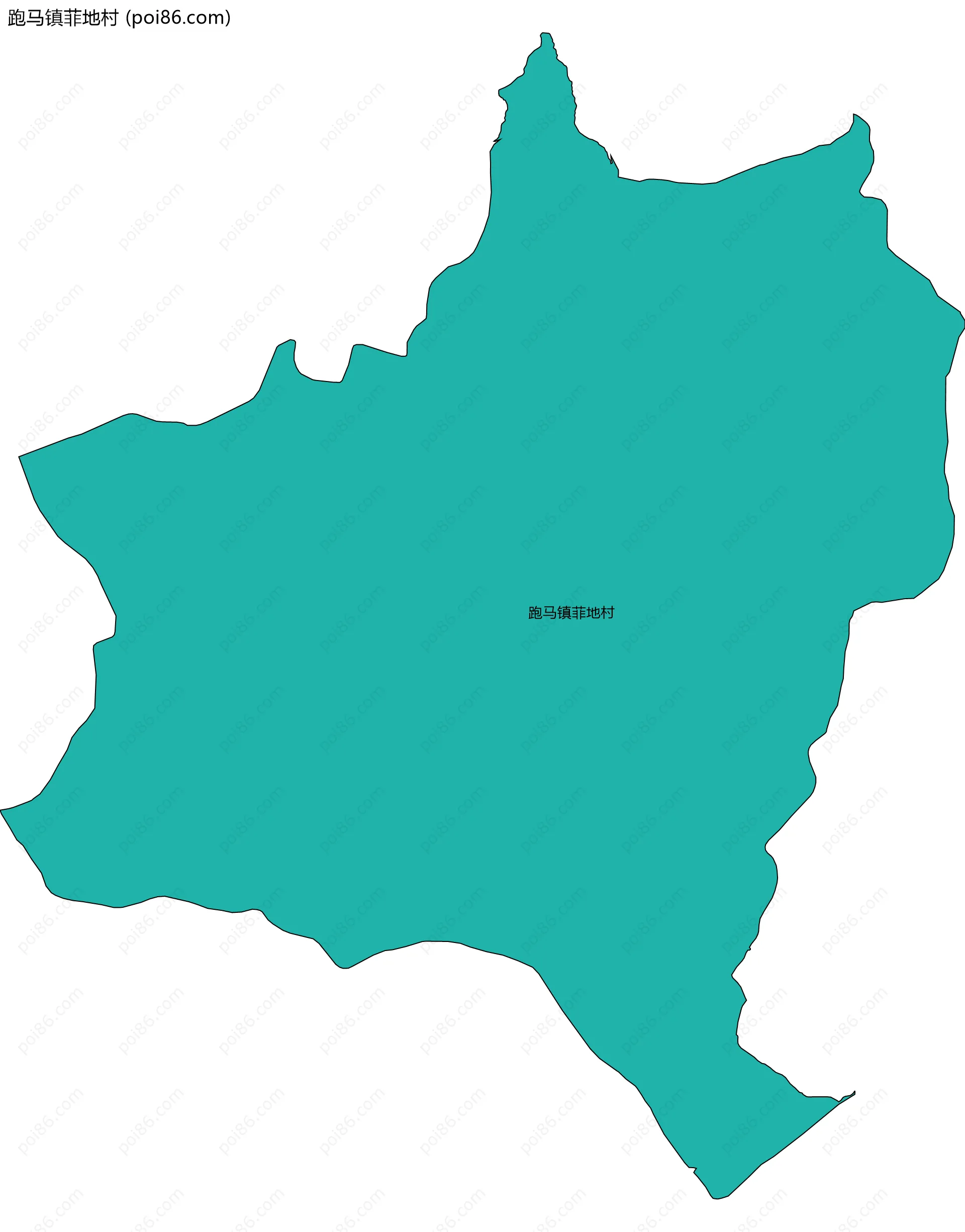 跑马镇菲地村边界地图