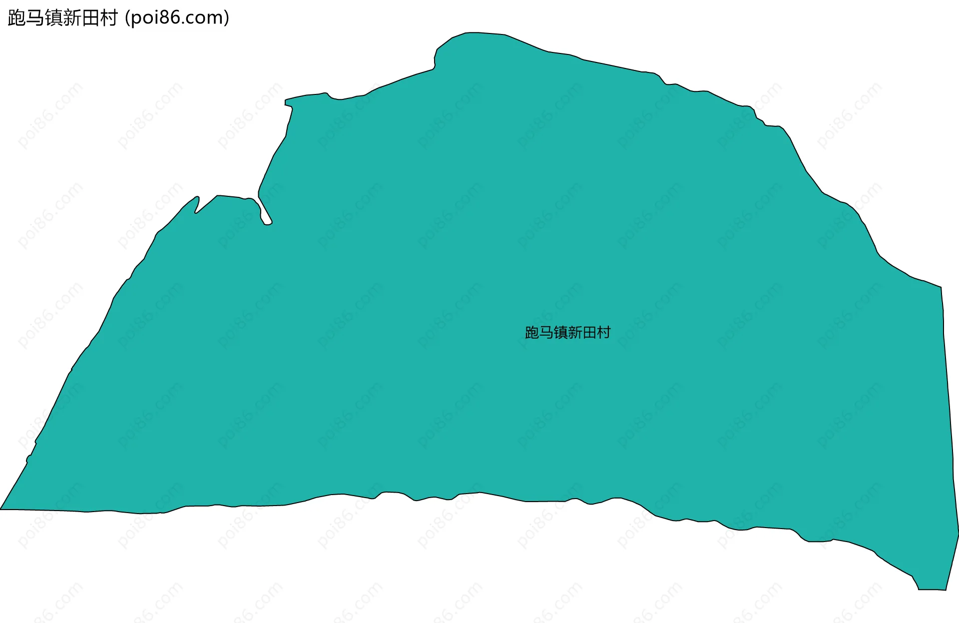 跑马镇新田村边界地图