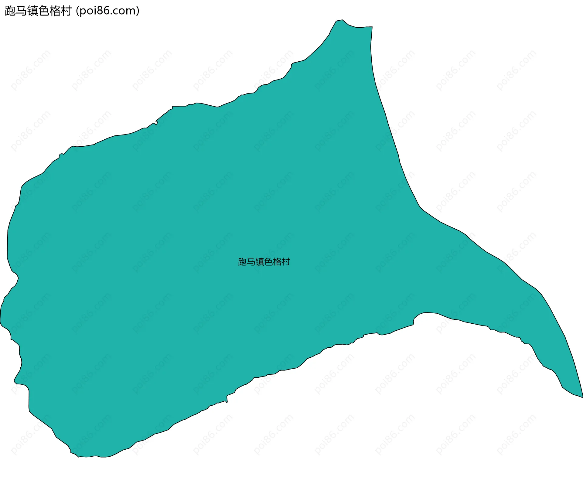 跑马镇色格村边界地图