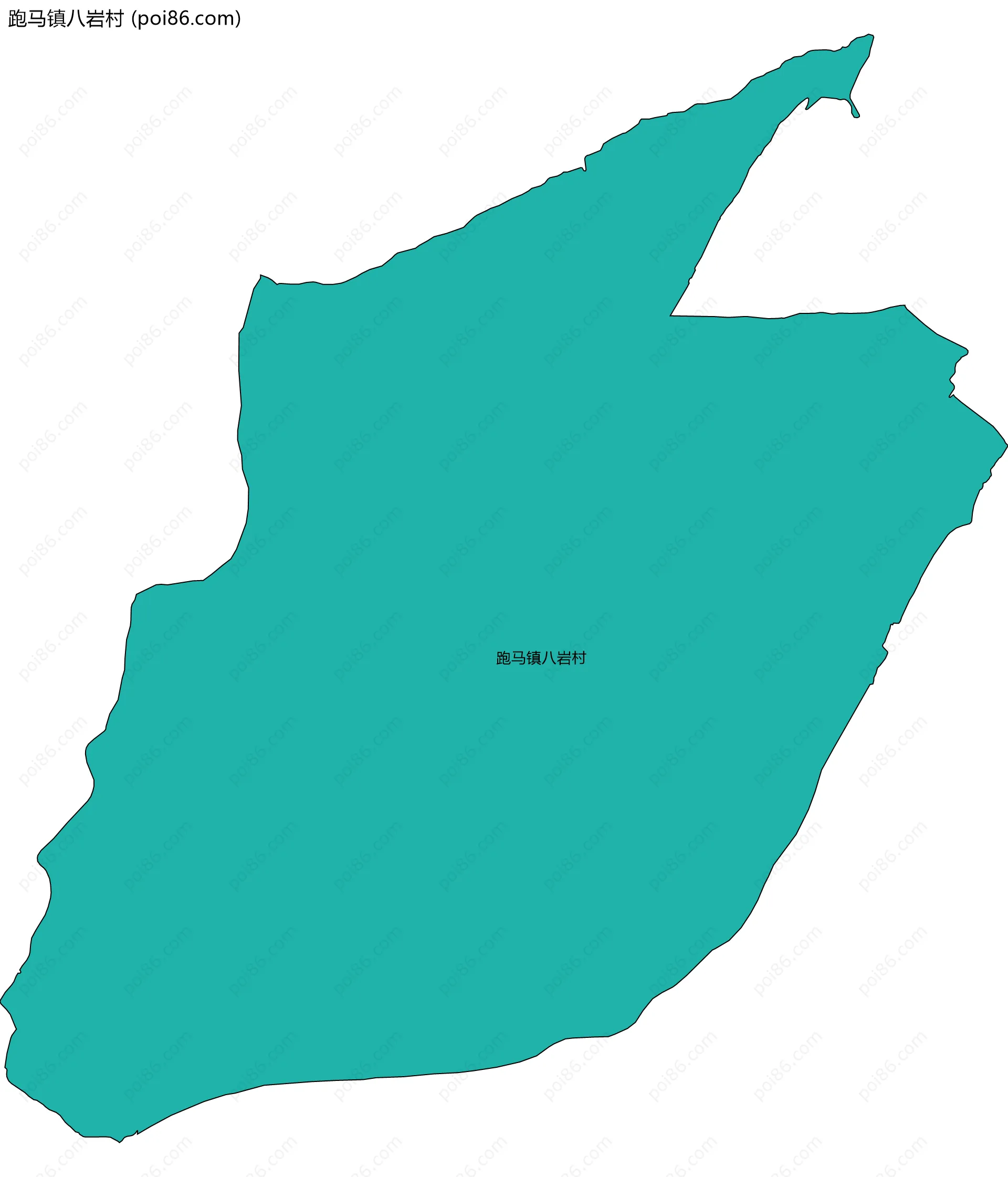 跑马镇八岩村边界地图