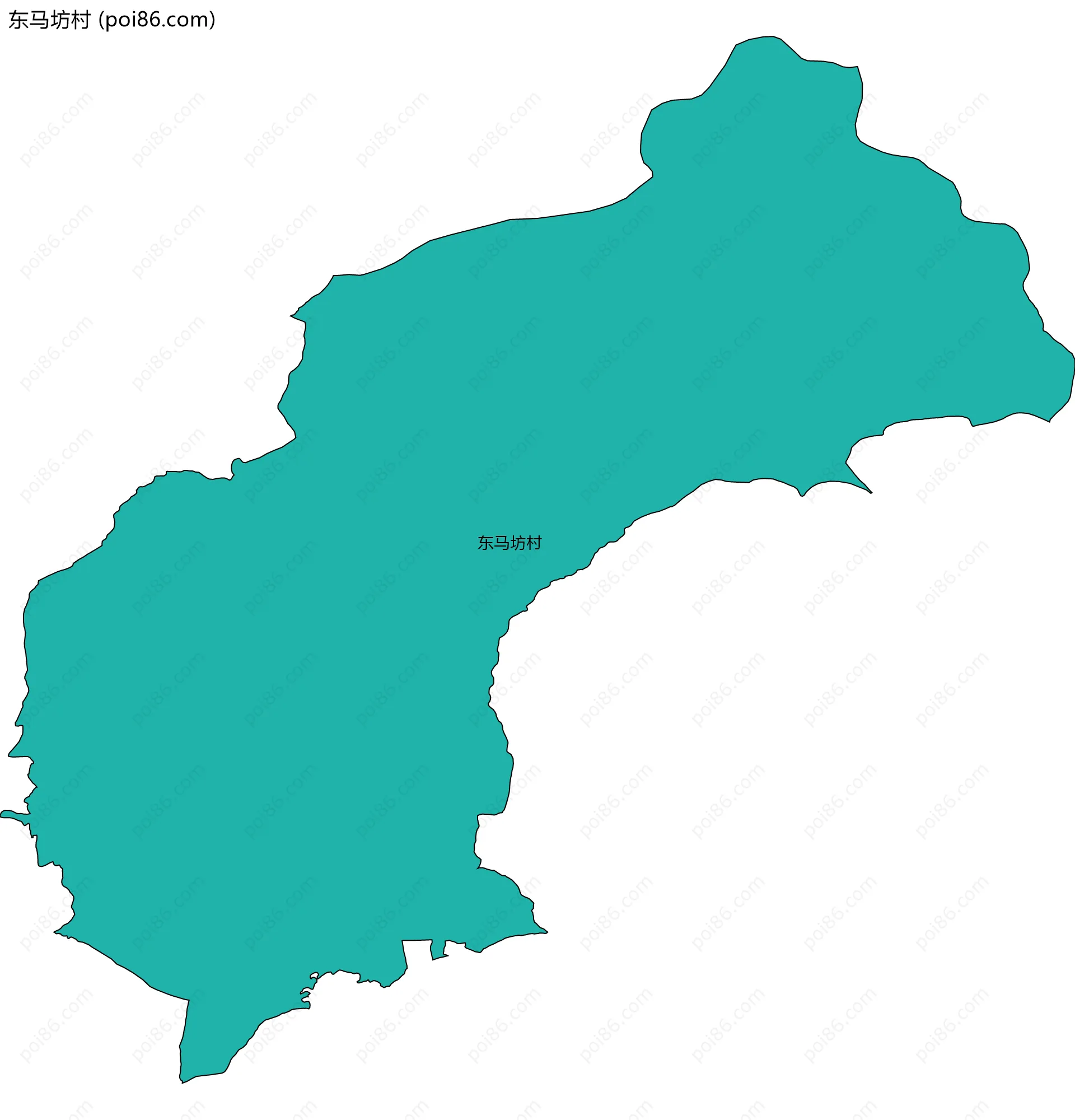 东马坊村边界地图