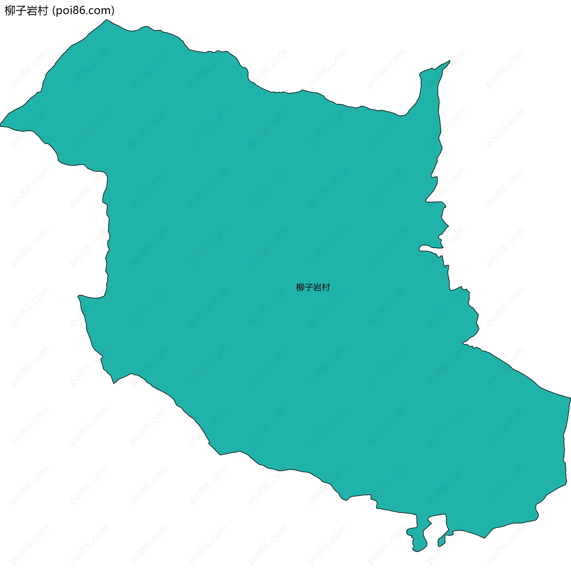 柳子岩村边界地图